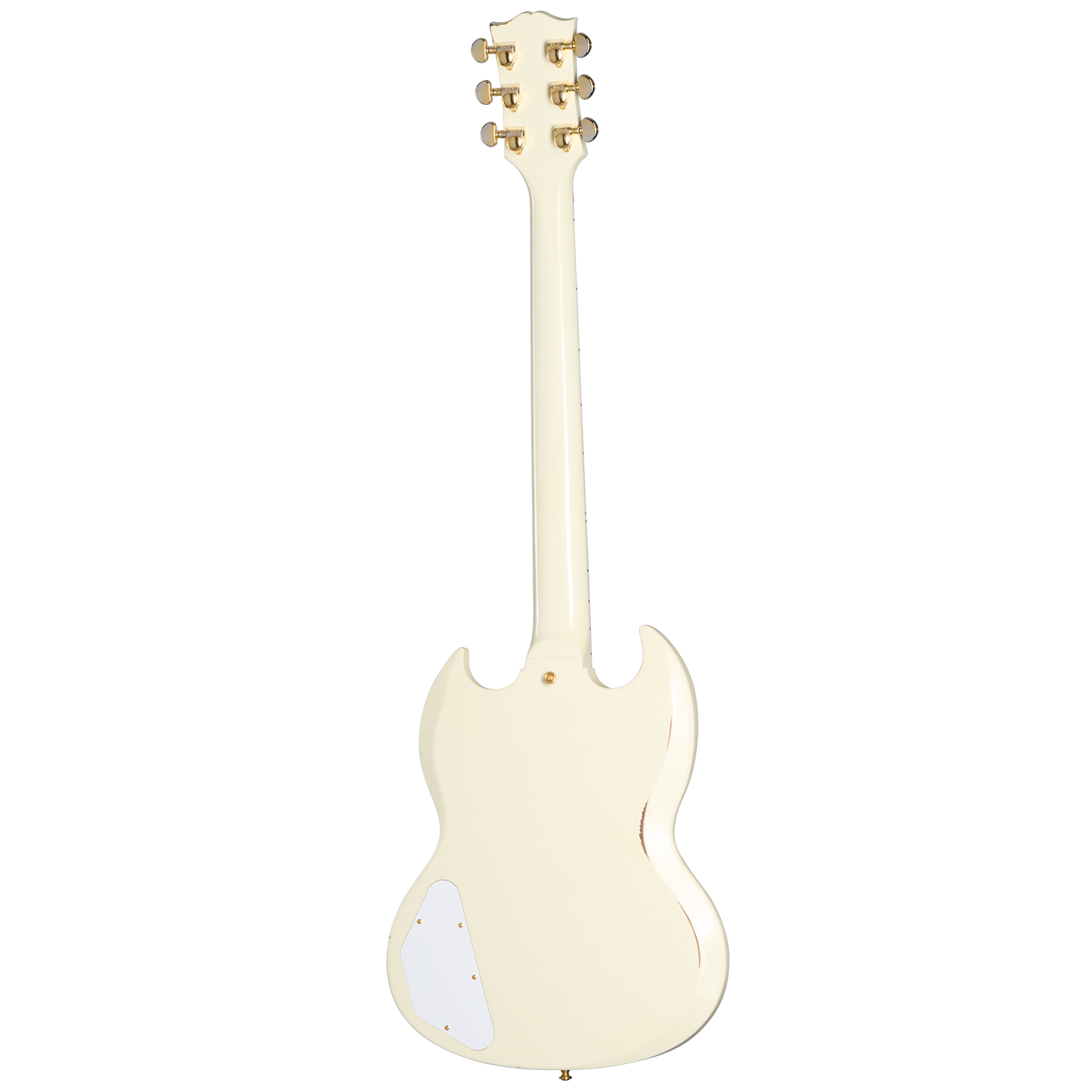 Gibson Custom 1962 Les Paul SG Custom Reissue with Ebony Block, Light Aged, Vintage White, Exclusive