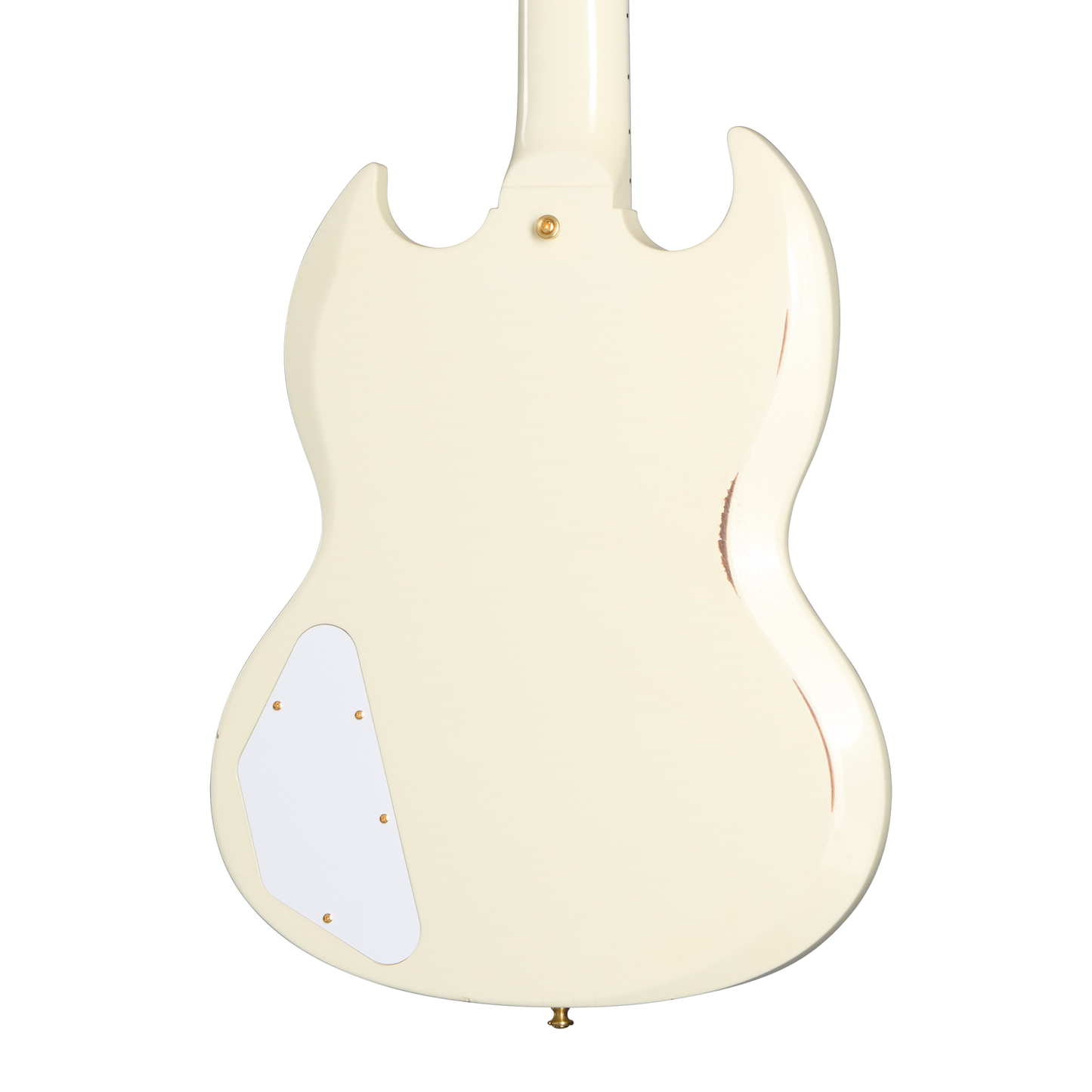 Gibson Custom 1962 Les Paul SG Custom Reissue with Ebony Block, Light Aged, Vintage White, Exclusive