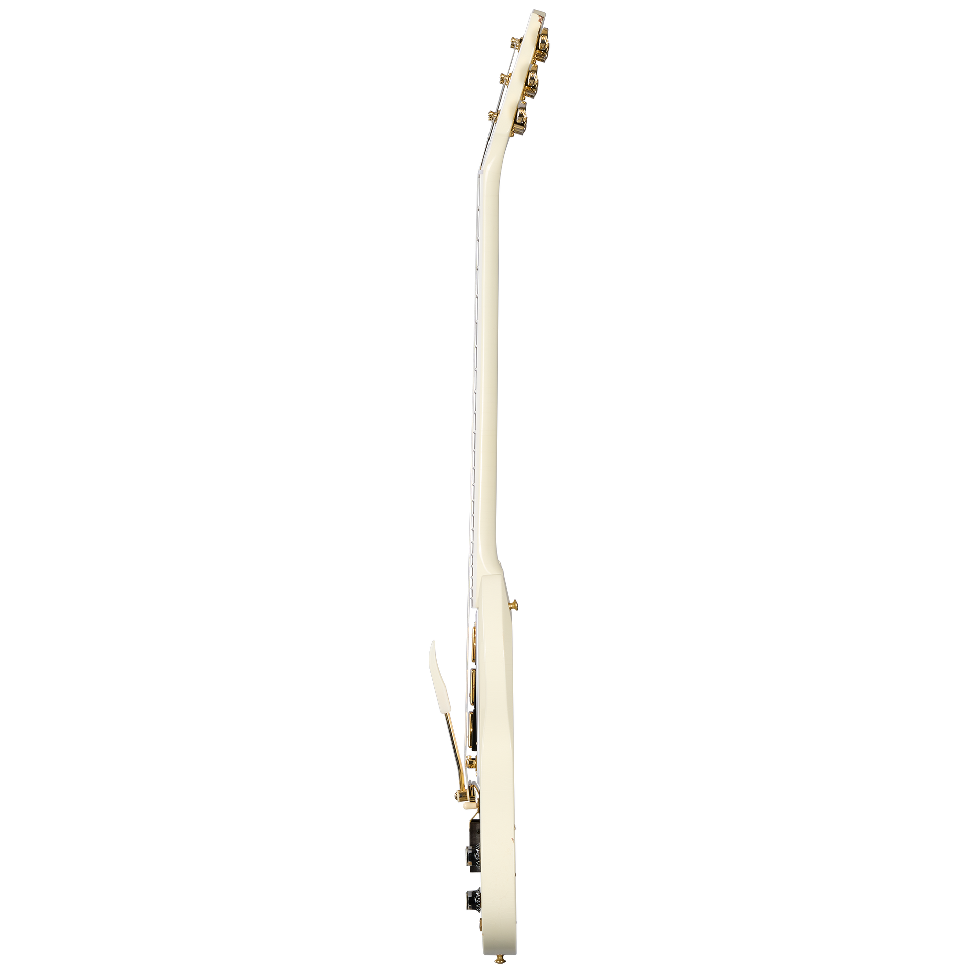 Gibson Custom 1962 Les Paul SG Custom Reissue with Ebony Block, Light Aged, Vintage White, Exclusive