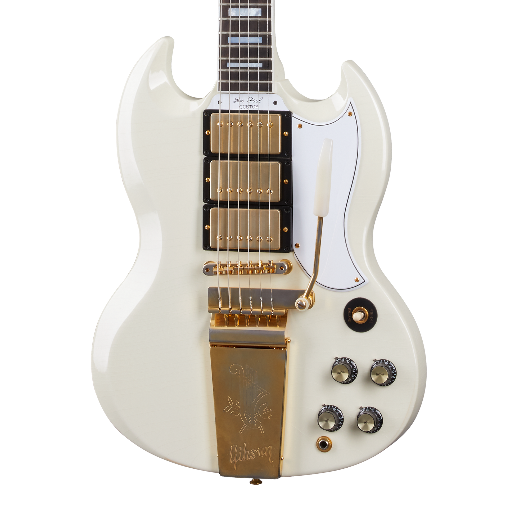 Gibson Custom 1963 Les Paul SG Custom Reissue with Maestro, Ultra Light Aged, Classic White