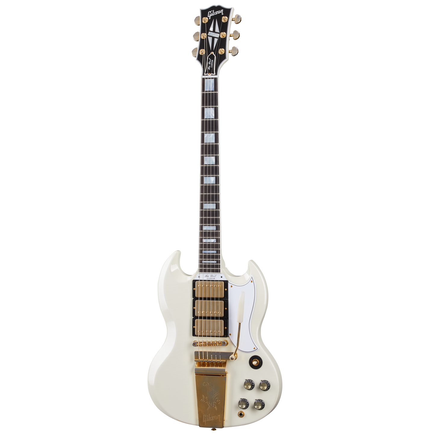 Gibson Custom 1963 Les Paul SG Custom Reissue with Maestro, Ultra Light Aged, Classic White