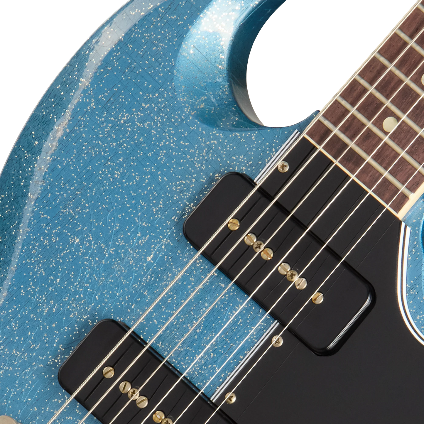 Gibson Custom 1963 SG Special Reissue, Light Aged, TV Pelham Blue Sparkle