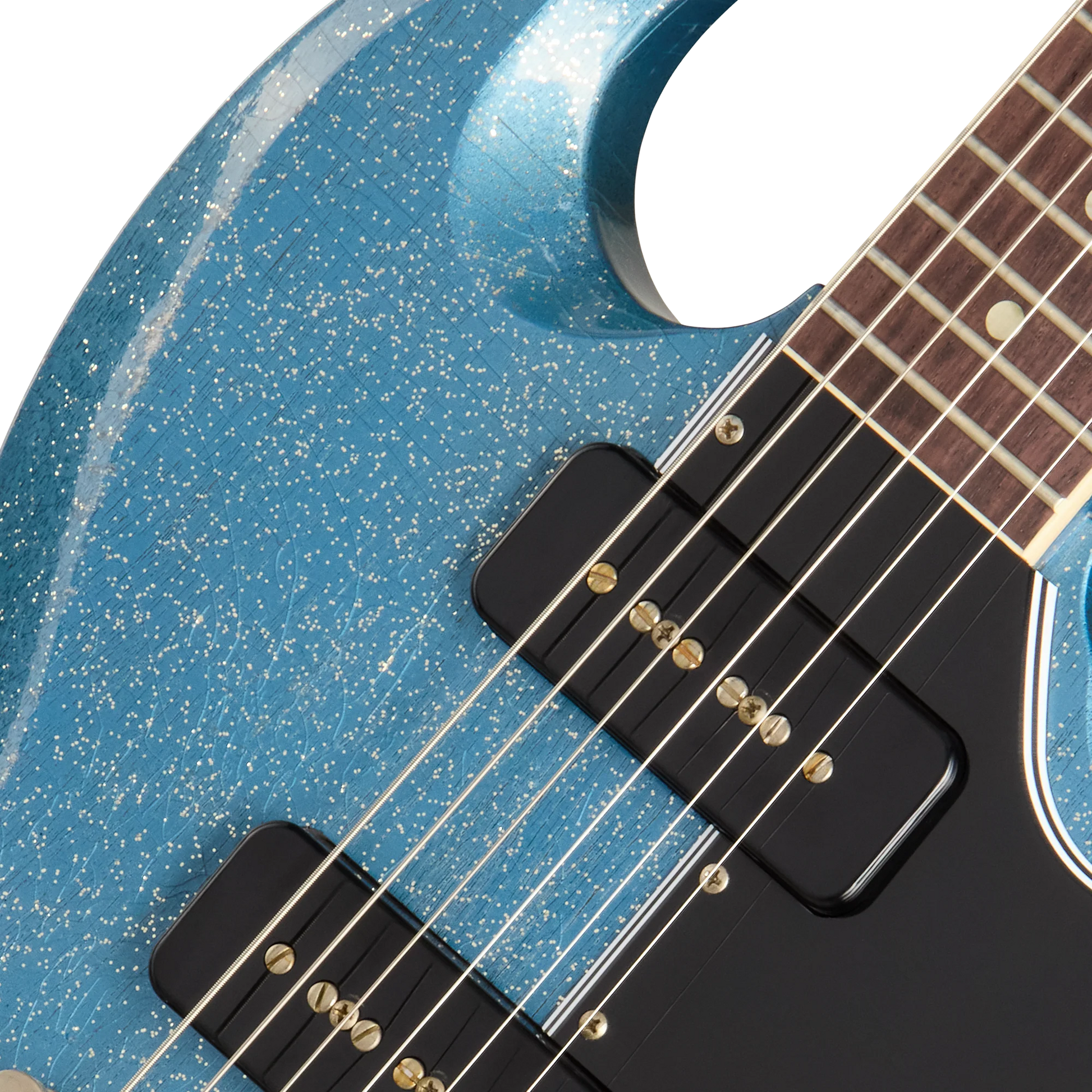 Gibson Custom 1963 SG Special Reissue, Light Aged, TV Pelham Blue Sparkle