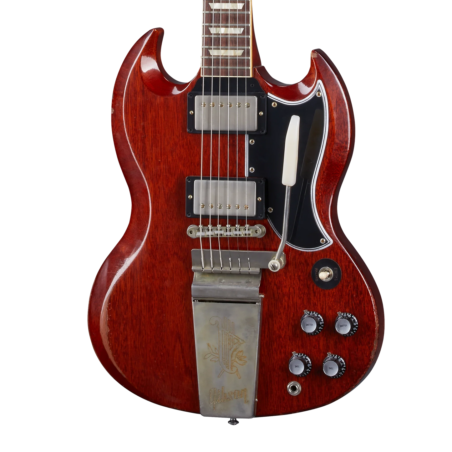 Gibson Custom 1964 SG Standard Reissue with Maestro, Heavy Aged, Faded Cherry