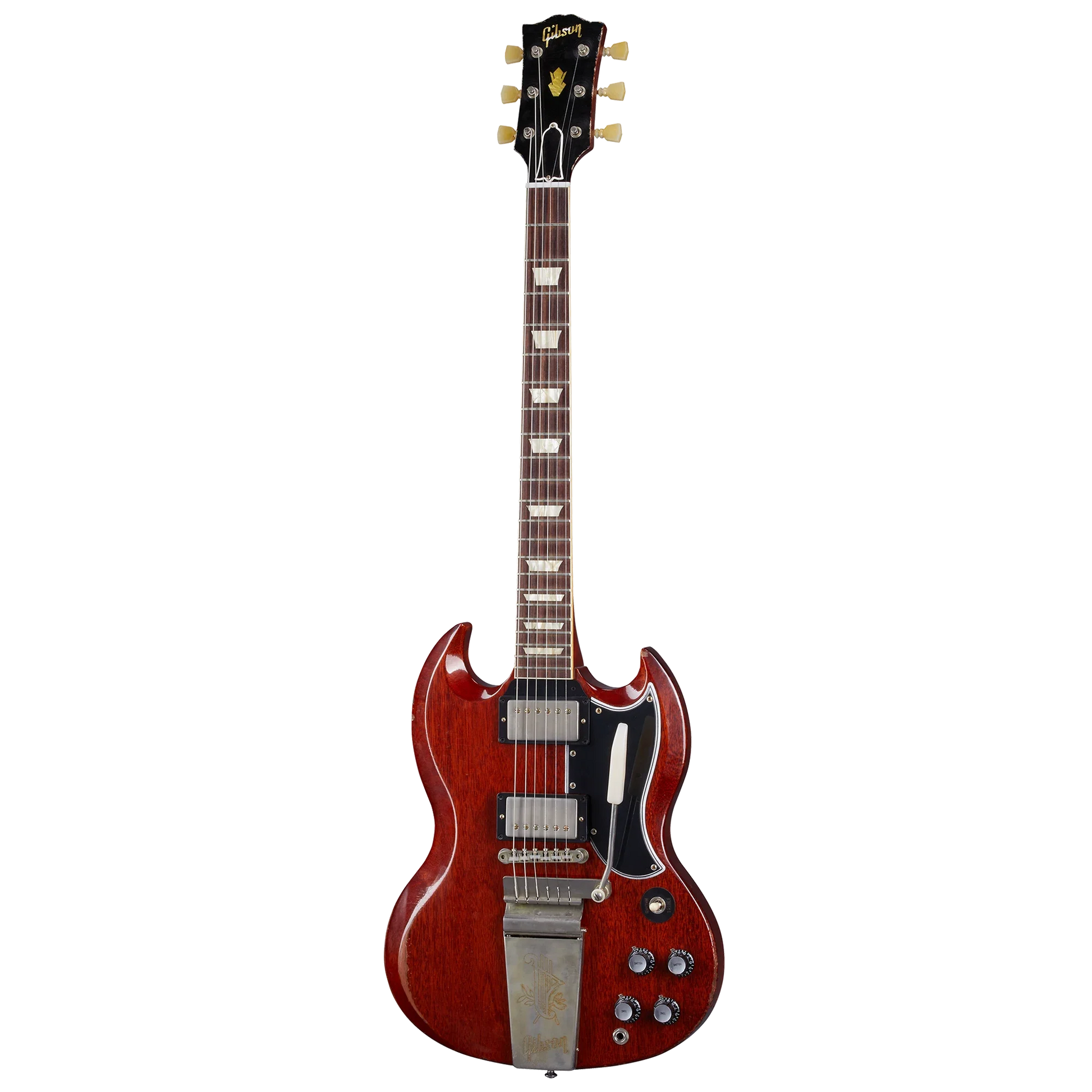 Gibson Custom 1964 SG Standard Reissue with Maestro, Heavy Aged, Faded Cherry