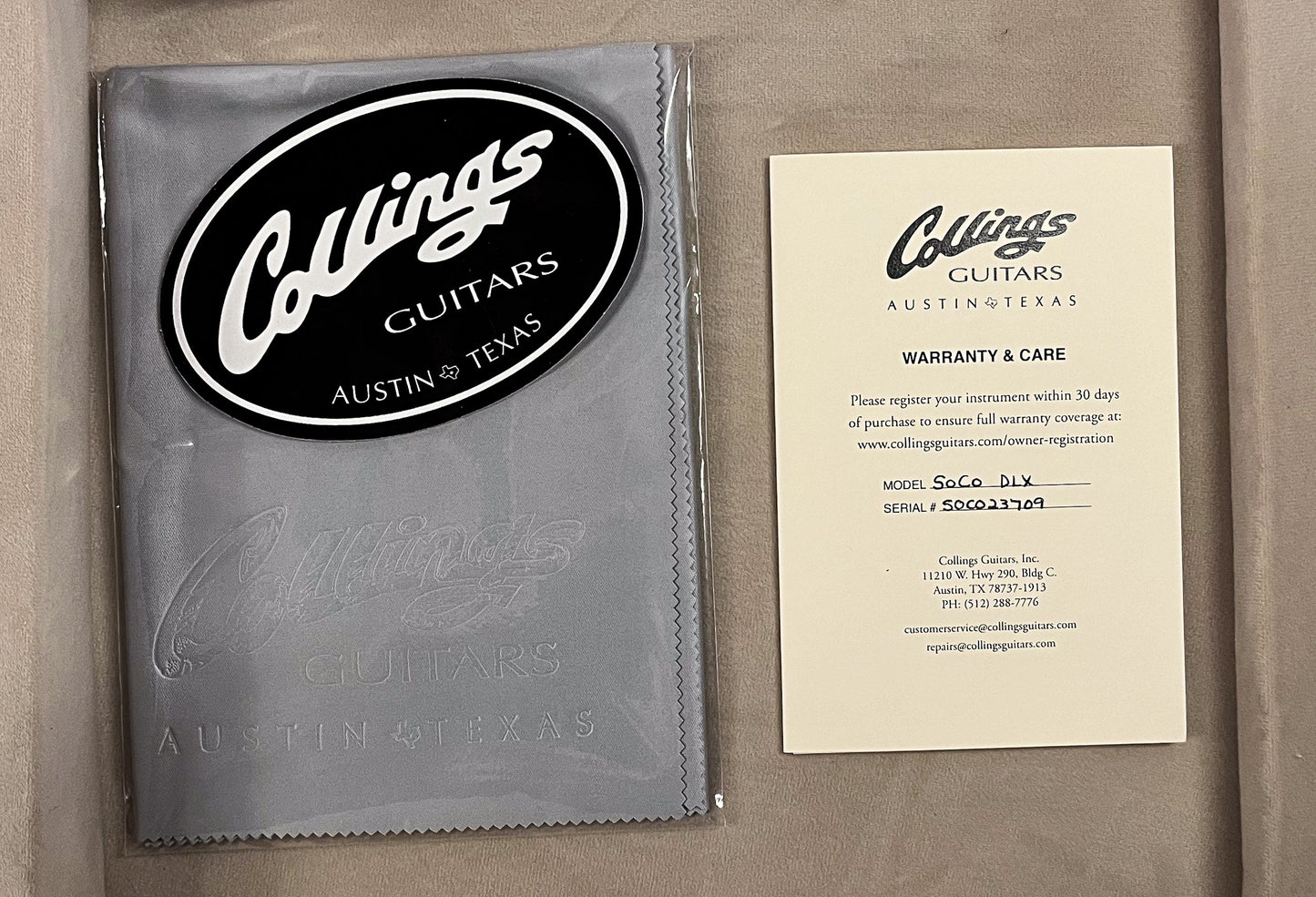 Collings SoCo Deluxe Custom Finish Lemon (709)