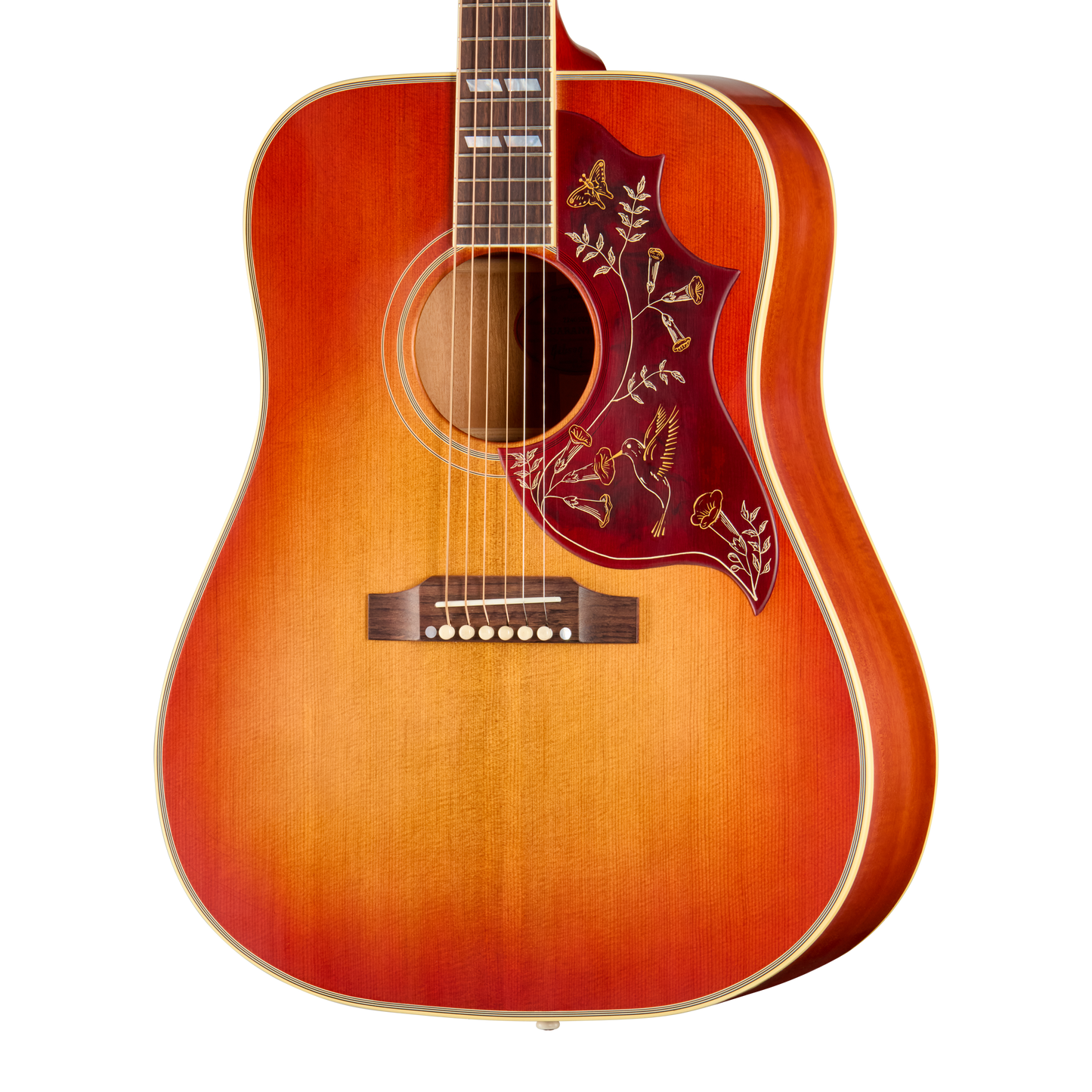 Gibson Custom 1960 Hummingbird Reissue, Ultra Light Aged, Washed Cherry Sunburst