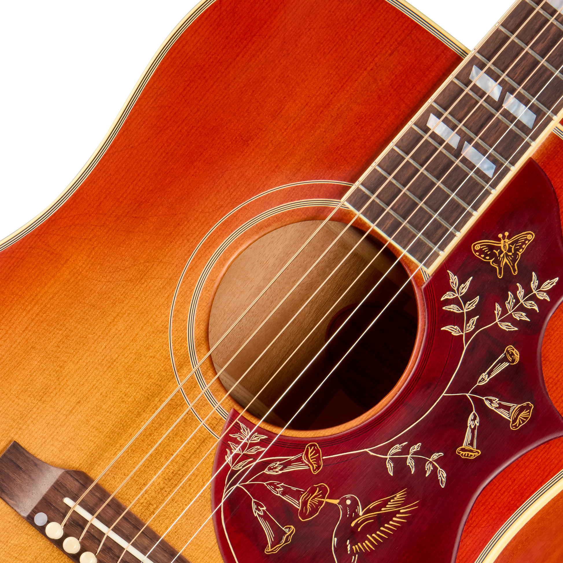 Gibson Custom 1960 Hummingbird Reissue, Ultra Light Aged, Washed Cherry Sunburst