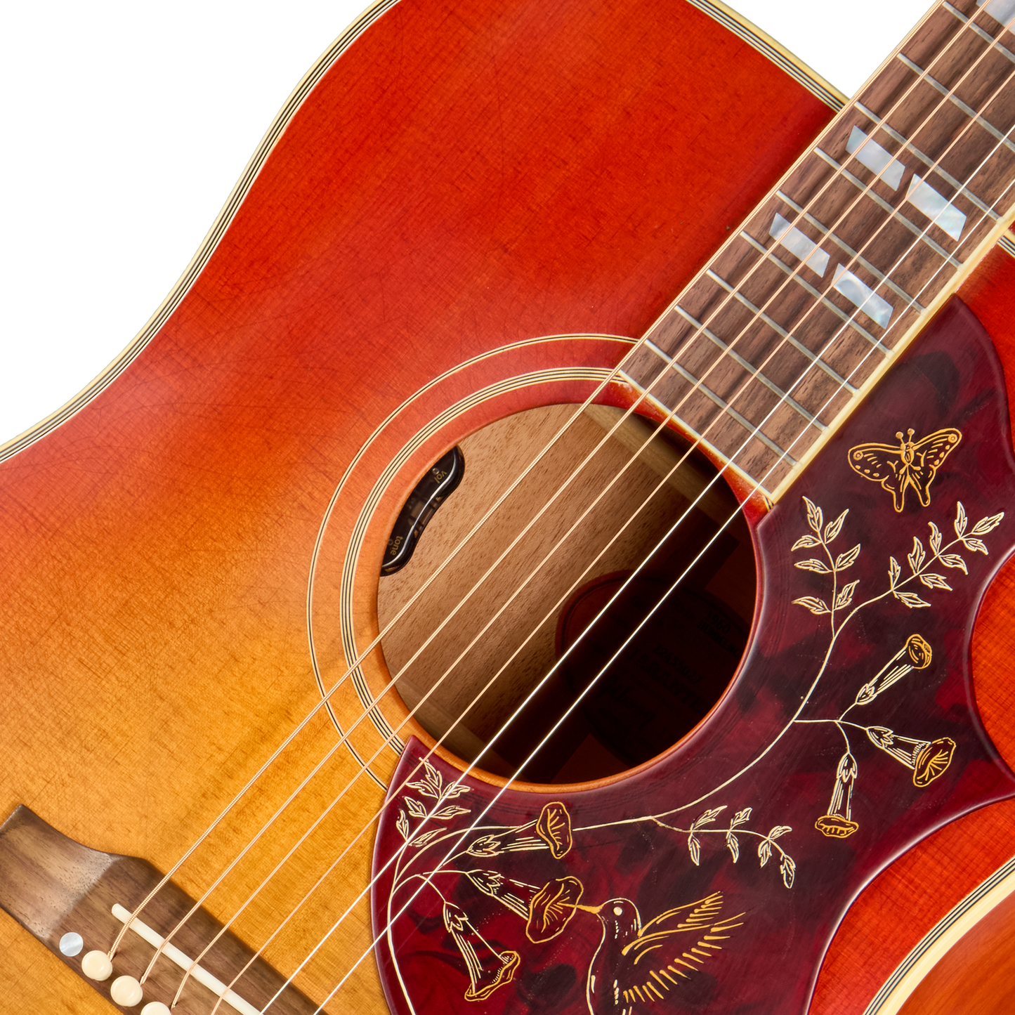 Gibson Custom 1960 Hummingbird Reissue with HiFi, Ultra Light Aged, Washed Cherry Sunburst