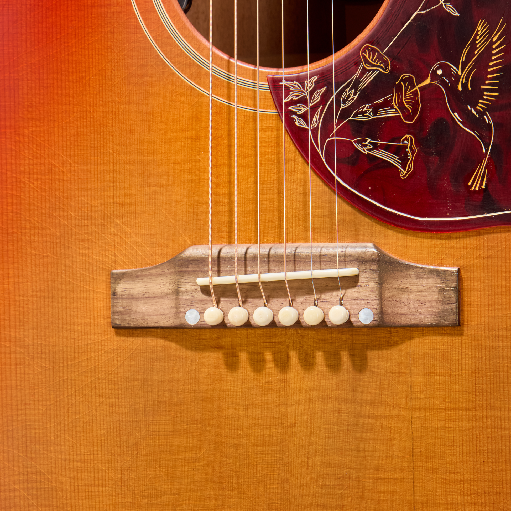 Gibson Custom 1960 Hummingbird Reissue with HiFi, Ultra Light Aged, Washed Cherry Sunburst