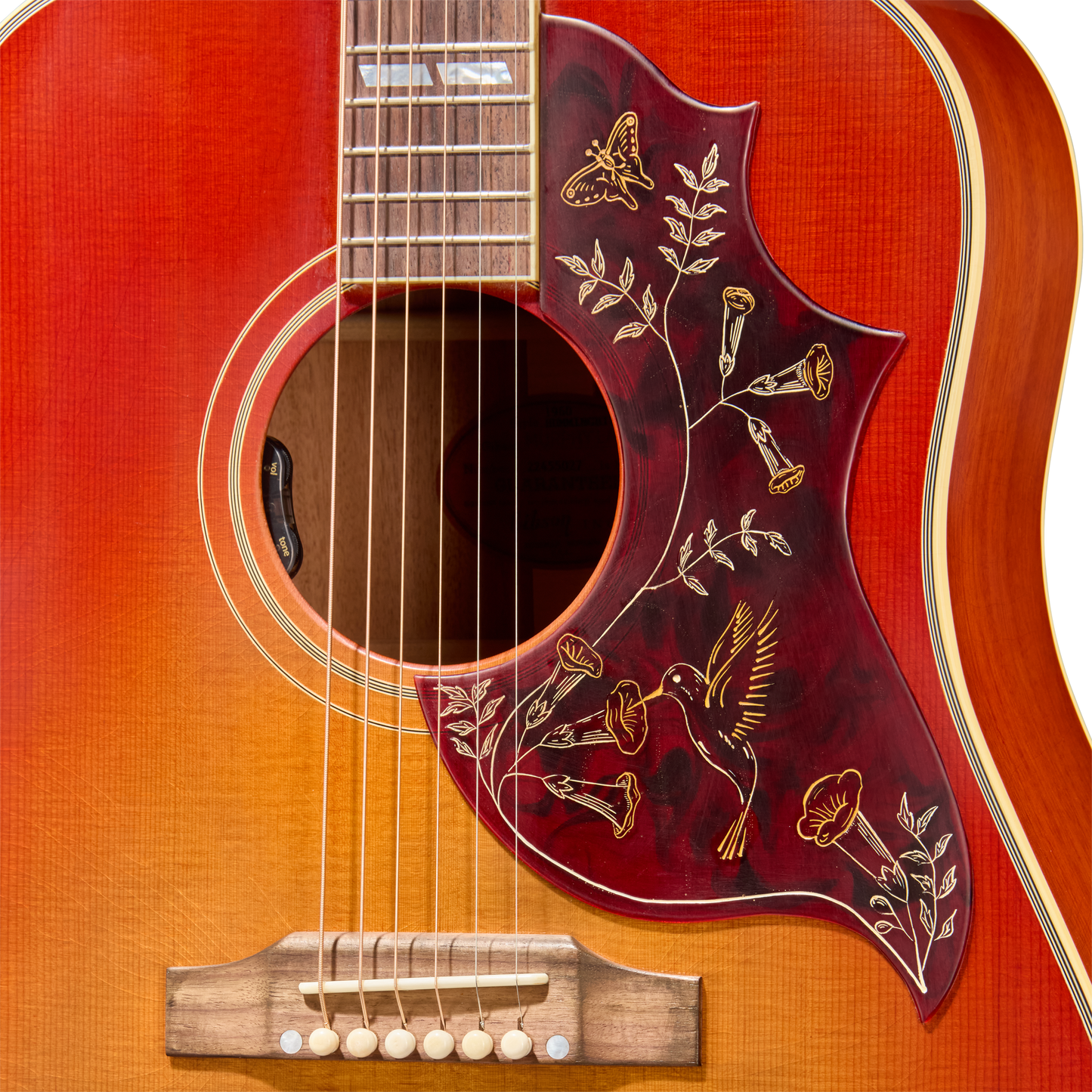 Gibson Custom 1960 Hummingbird Reissue with HiFi, Ultra Light Aged, Washed Cherry Sunburst