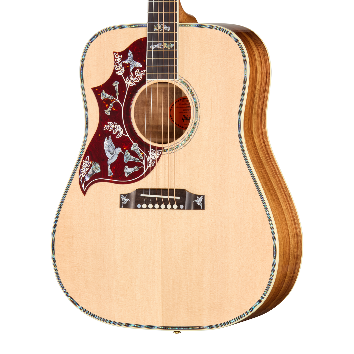 Gibson Custom Hummingbird Custom Koa, Left-Handed, Antique Natural