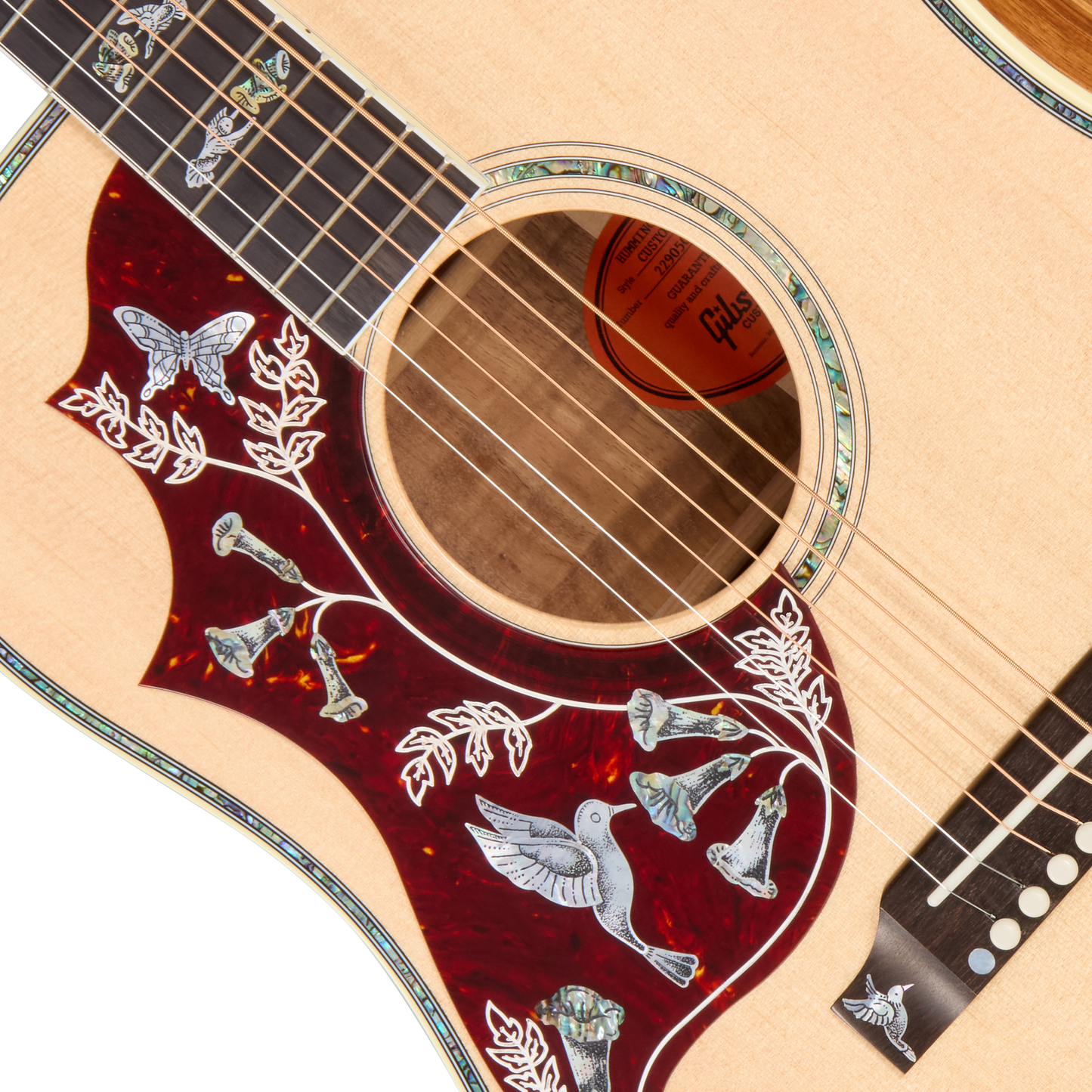 Gibson Custom Hummingbird Custom Koa, Left-Handed, Antique Natural