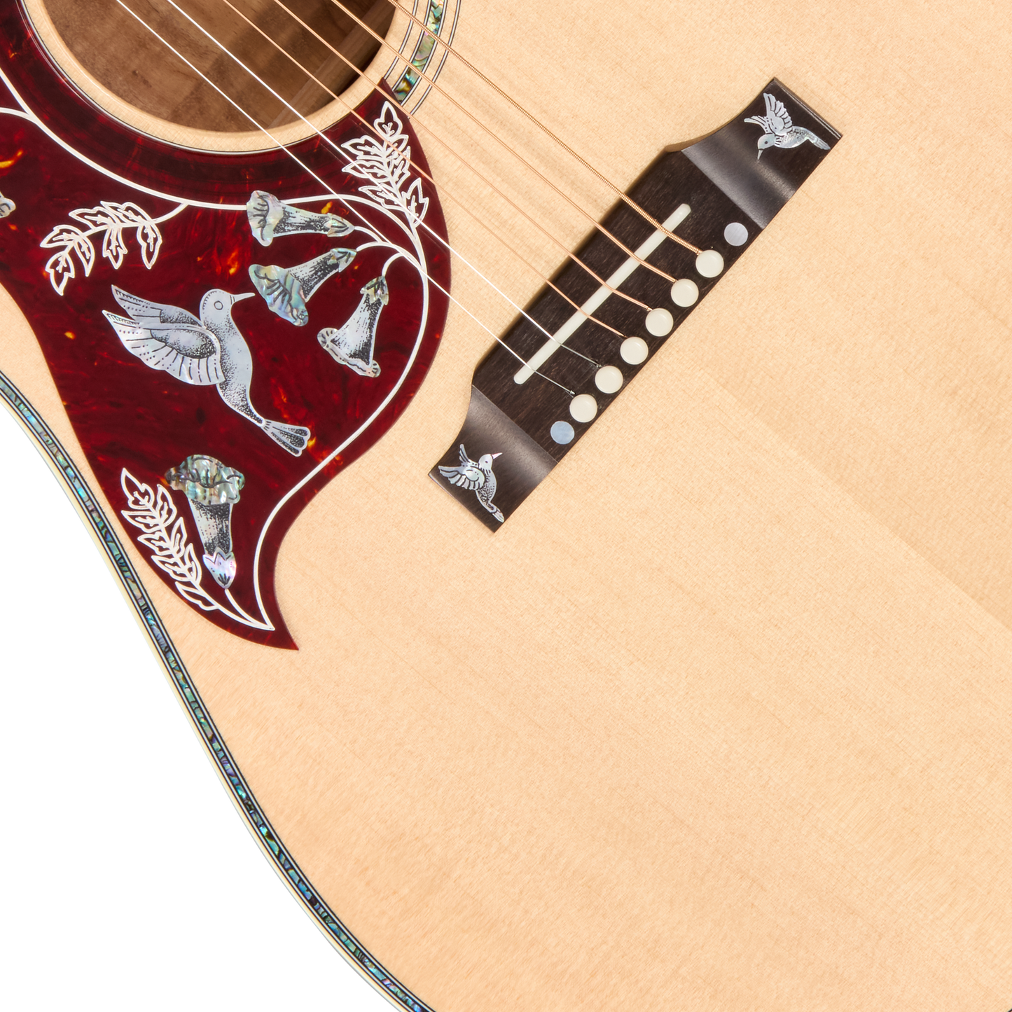 Gibson Custom Hummingbird Custom Koa, Left-Handed, Antique Natural