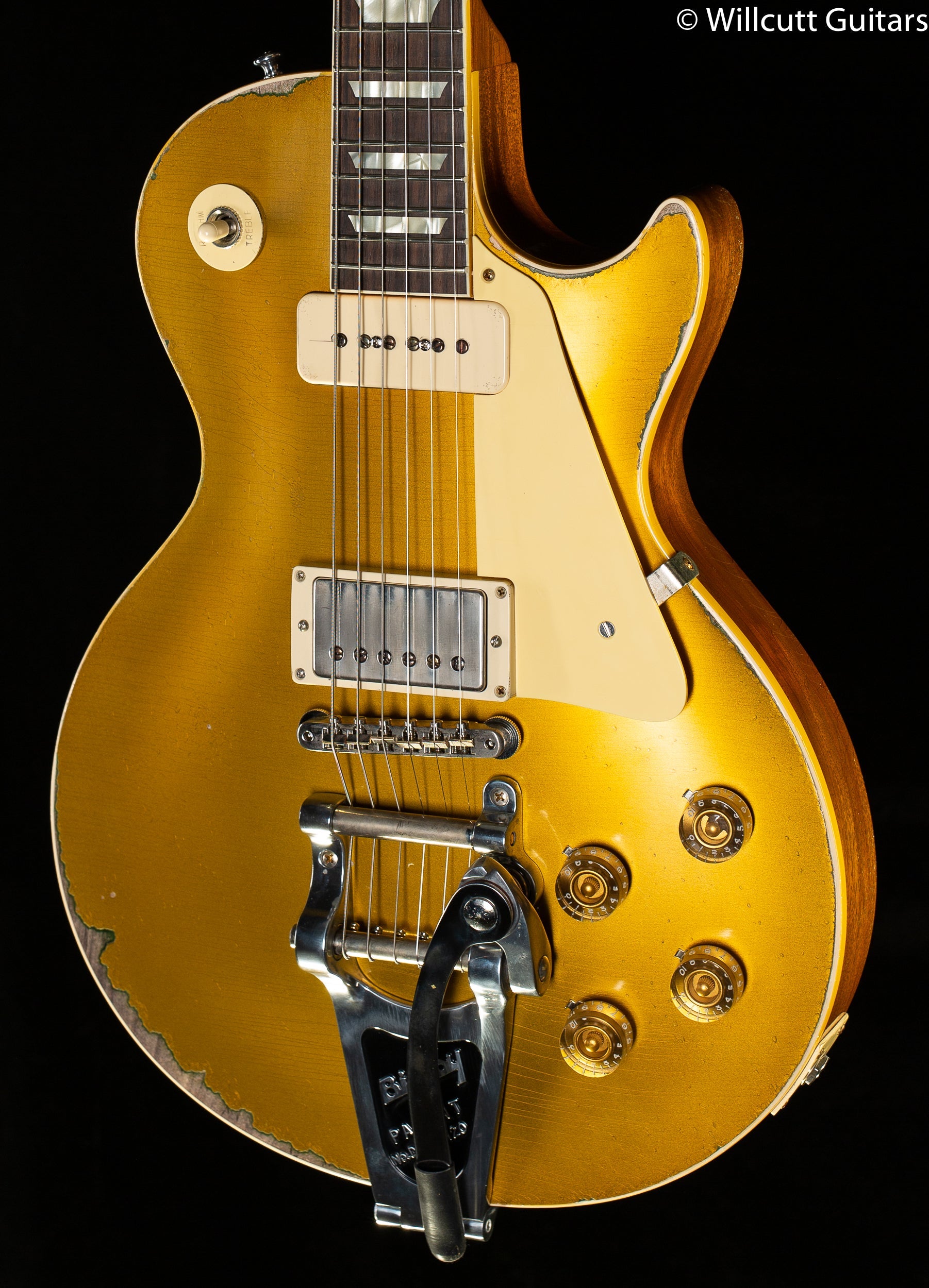Gibson Custom Shop Artist Sergio Vallin 1955 Les Paul Goldtop Murphy Lab Aged w/Bigsby