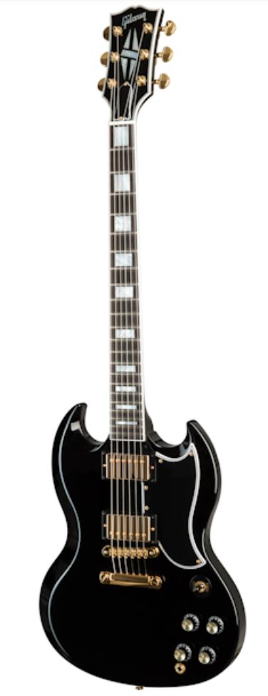 Gibson Custom Shop SG Custom w/ Ebony Fingerboard Gloss Electric Guitar - Ebony