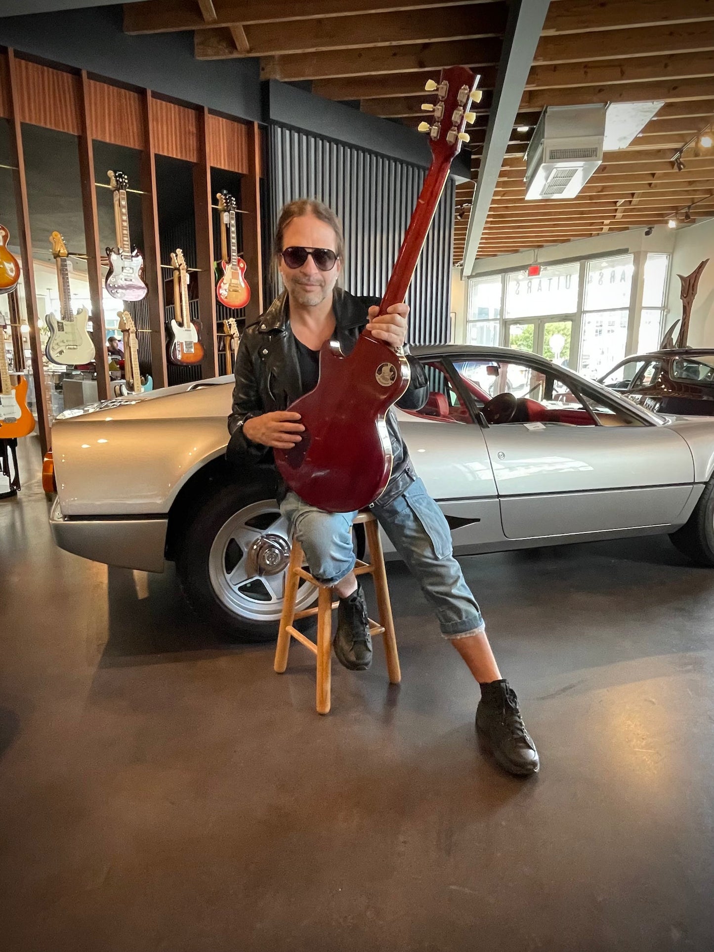 2022 Gibson Custom Shop Sergio Vallín Owned Stage Used Les Paul Standard Reissue 1958 Murphy Lab Ultra Light Aged Electric Guitar- Bourbon Burst
