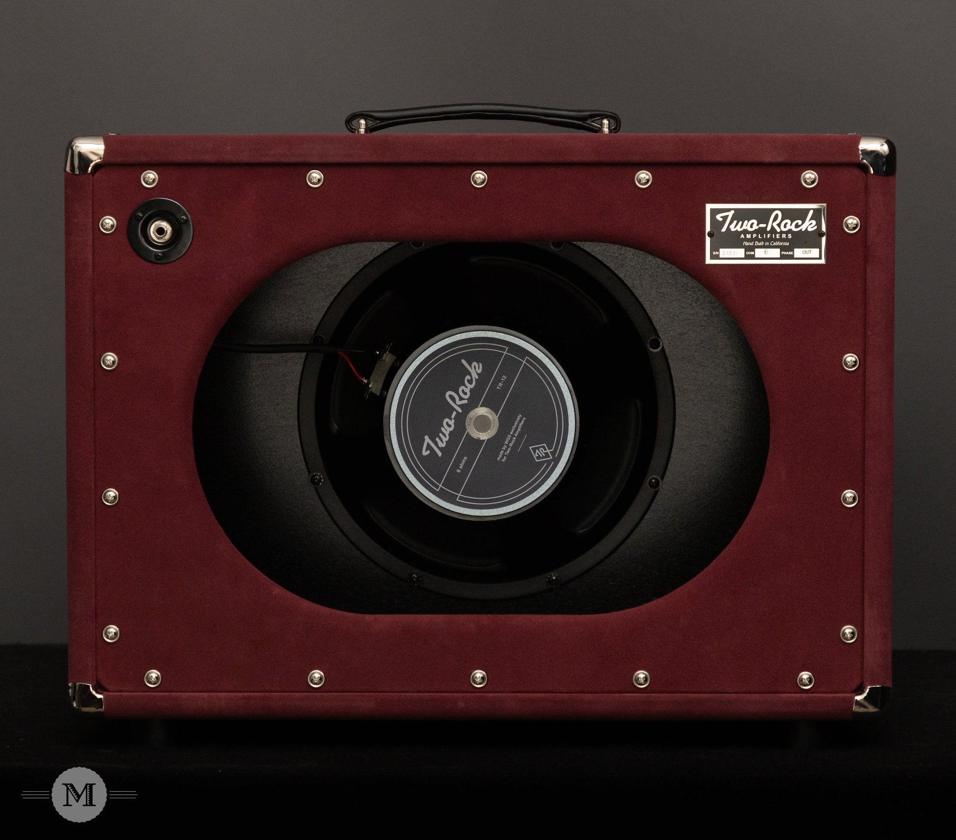 Two-Rock Amplifiers - Studio Signature Head (Silver Chassis) and Matching 1x12" Open-Back Cabinet - Burgundy Suede w/Sparkle Matrix Cloth Cloth