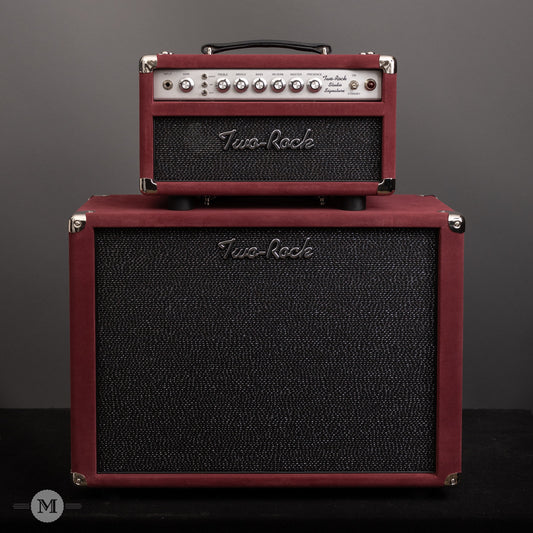 Two-Rock Amplifiers - Studio Signature Head (Silver Chassis) and Matching 1x12" Open-Back Cabinet - Burgundy Suede w/Sparkle Matrix Cloth Cloth