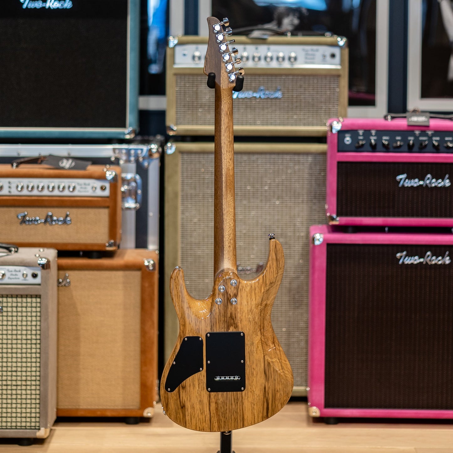 Suhr Custom Modern Waterfall Burl Maple/Black Limba - Trans Orange
