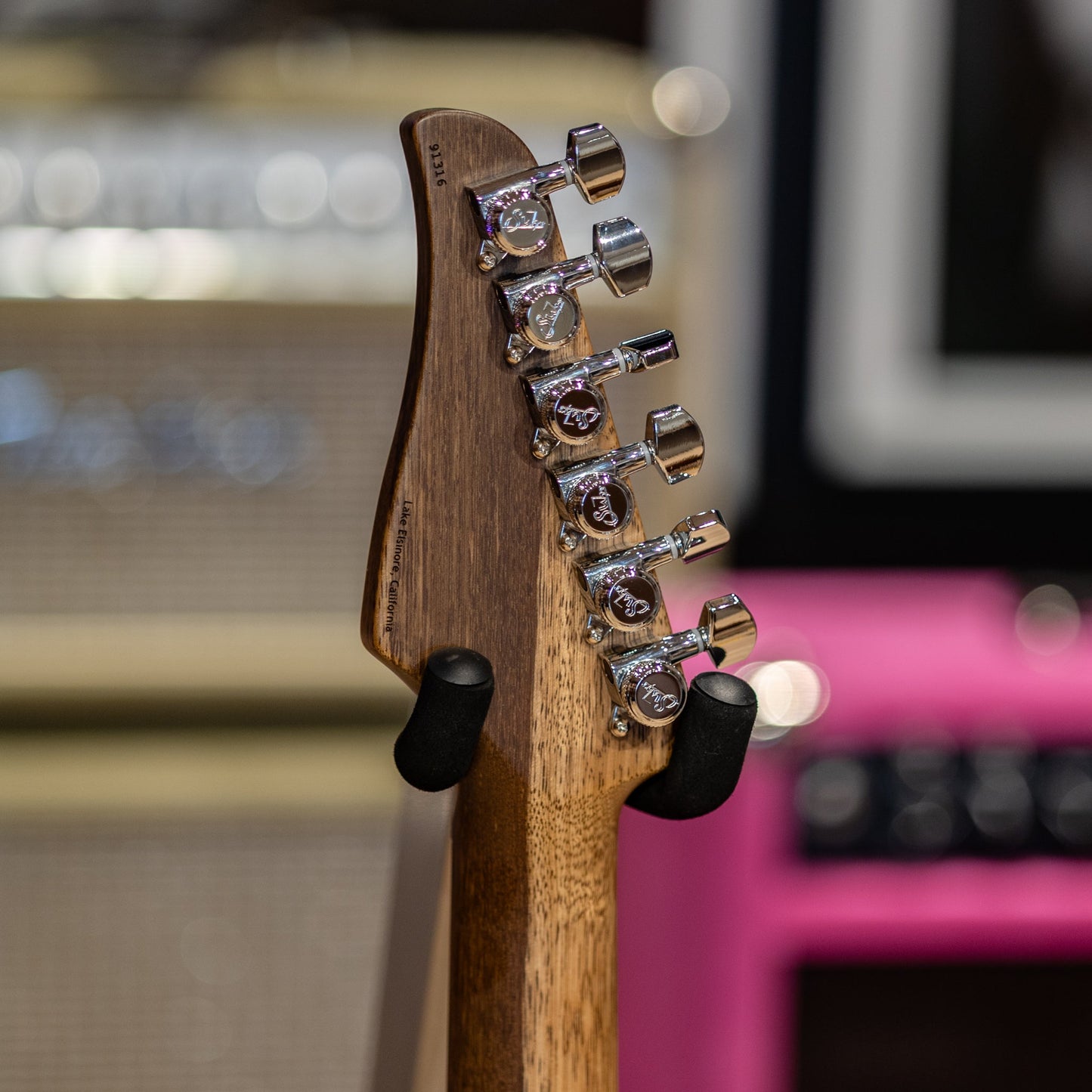 Suhr Custom Modern Waterfall Burl Maple/Black Limba - Trans Orange