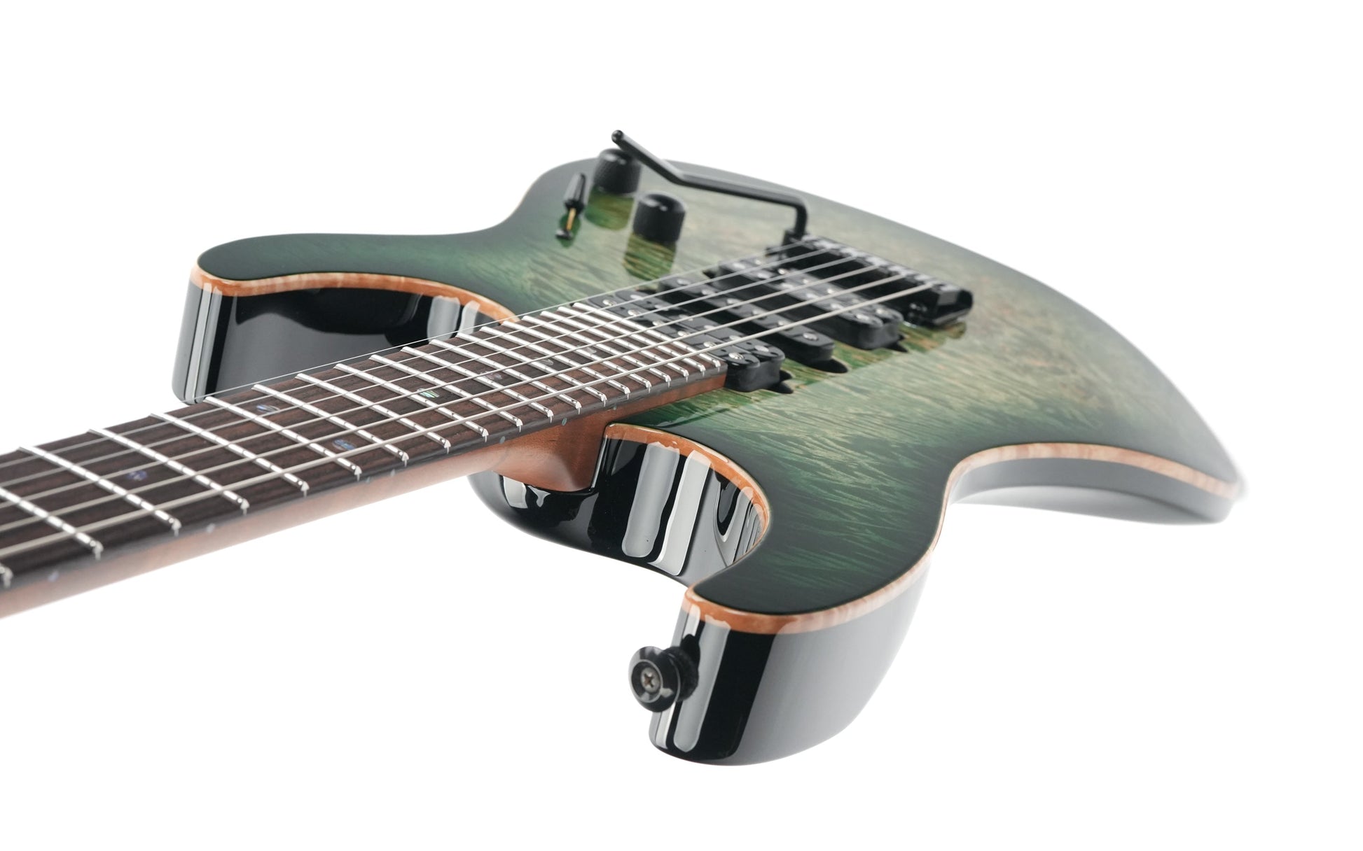 Suhr Modern Custum Waterfall Burl Maple Faded Trans Green Burst