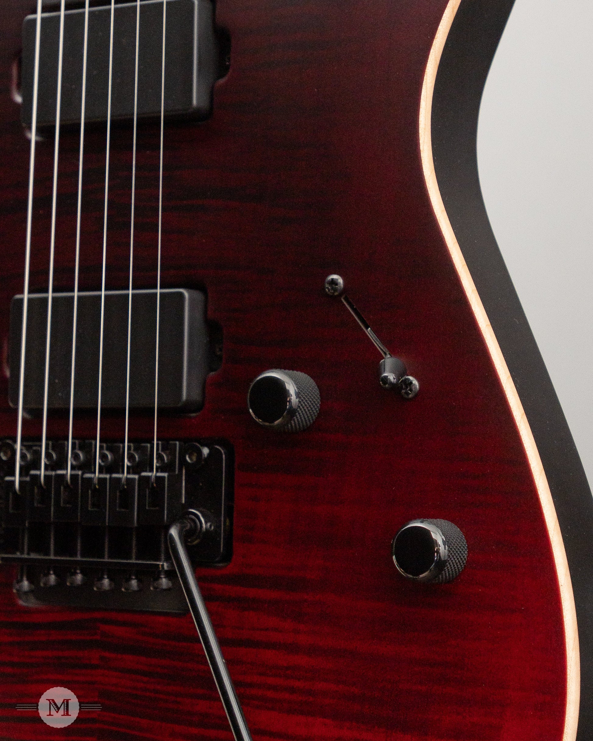 Tom Anderson Electric Guitars - Angel - Satin Cajun Red Reverse Surf with Binding