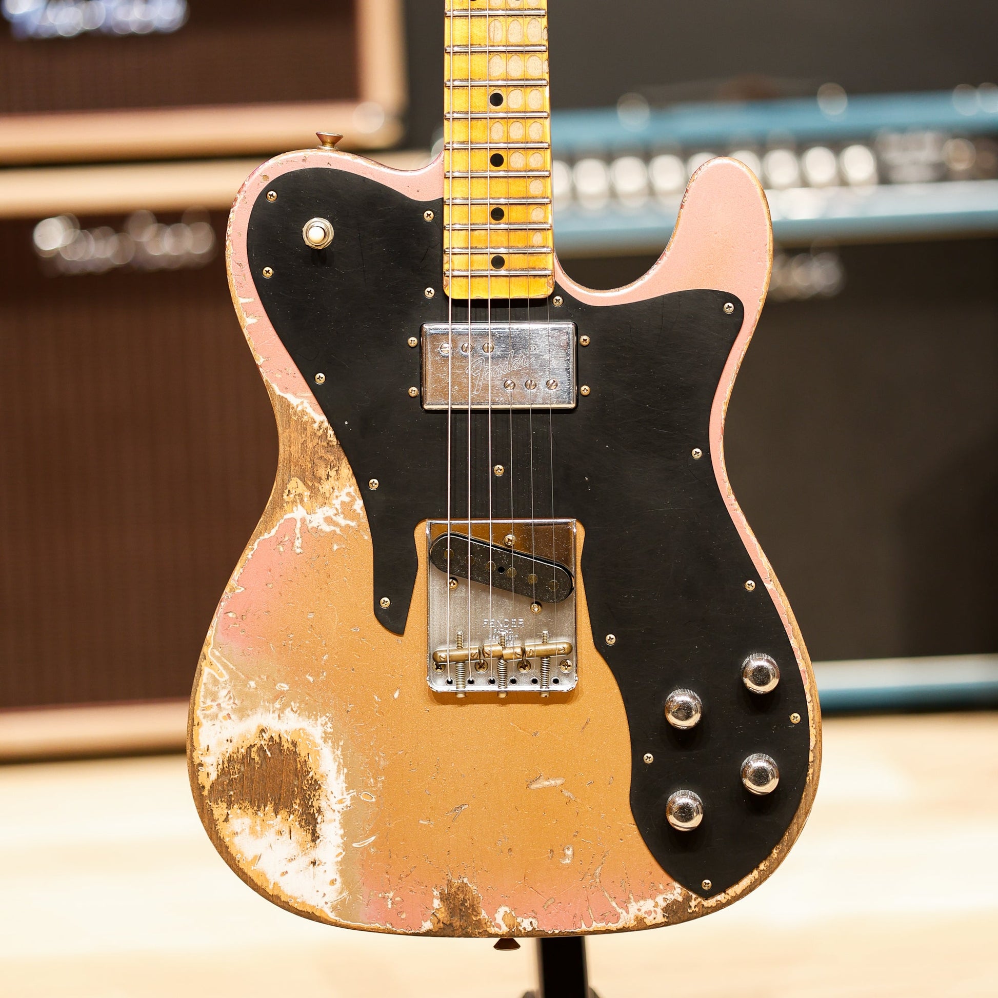 Fender Custom Shop Telecaster Custom Limited Edition Super Heavy Relic - Firemist Gold over Aged Burgundy Mist Metallic