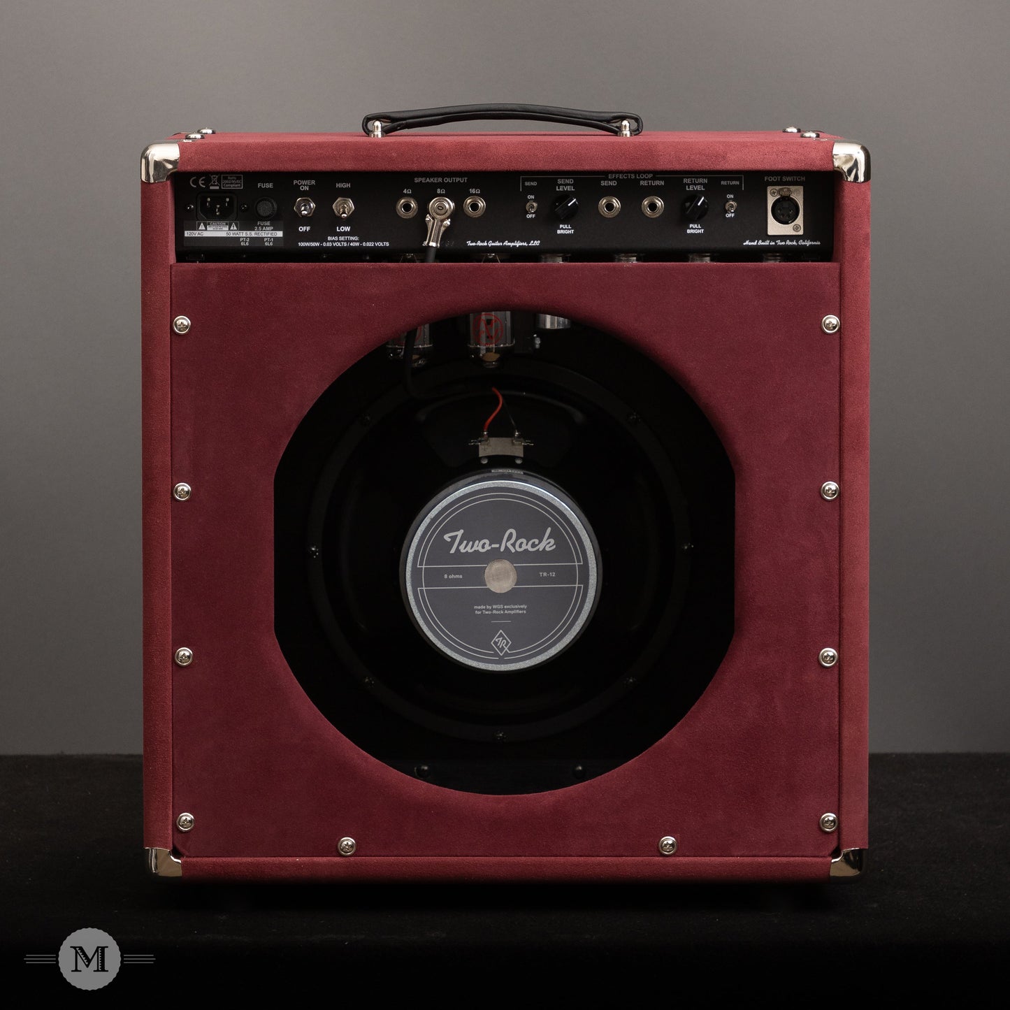 Two-Rock Amplifiers - TS1 50 Watt 1x12 Combo - Black Chassis - Burgundy Suede - Sparkle Matrix Grill