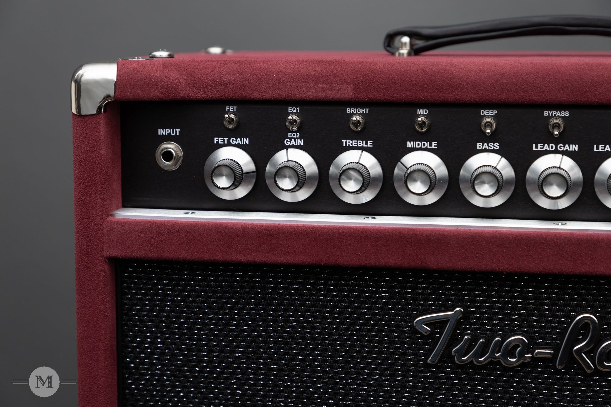 Two-Rock Amplifiers - TS1 50 Watt 1x12 Combo - Black Chassis - Burgundy Suede - Sparkle Matrix Grill