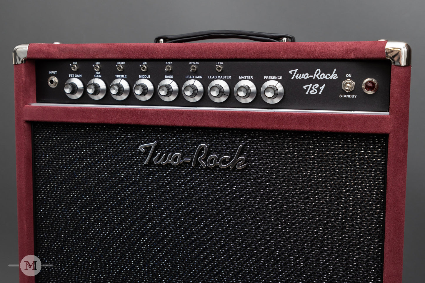 Two-Rock Amplifiers - TS1 50 Watt 1x12 Combo - Black Chassis - Burgundy Suede - Sparkle Matrix Grill