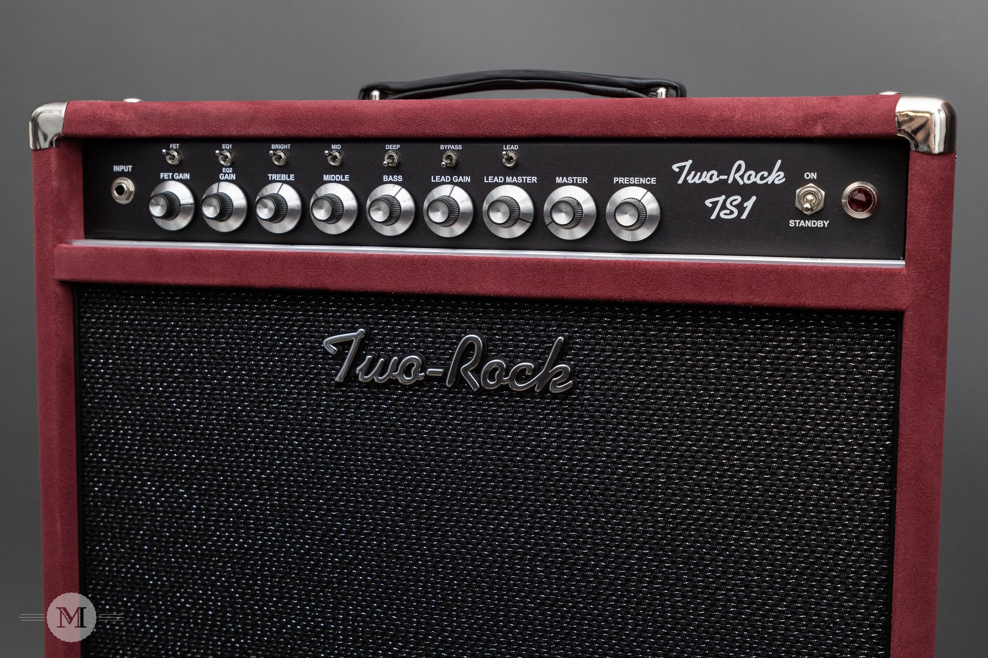 Two-Rock Amplifiers - TS1 50 Watt 1x12 Combo - Black Chassis - Burgundy Suede - Sparkle Matrix Grill