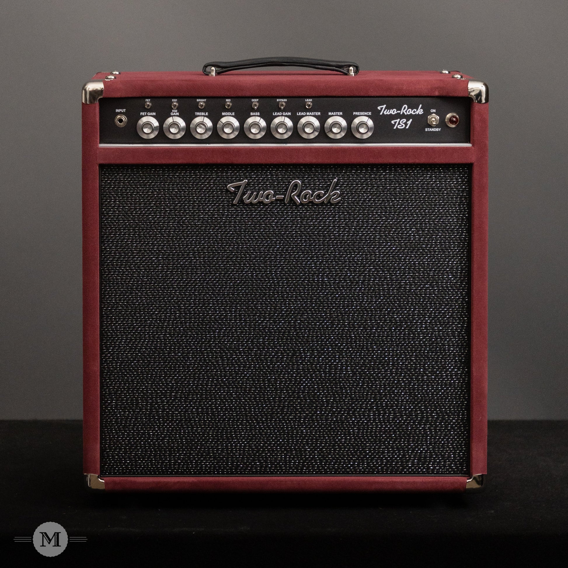 Two-Rock Amplifiers - TS1 50 Watt 1x12 Combo - Black Chassis - Burgundy Suede - Sparkle Matrix Grill