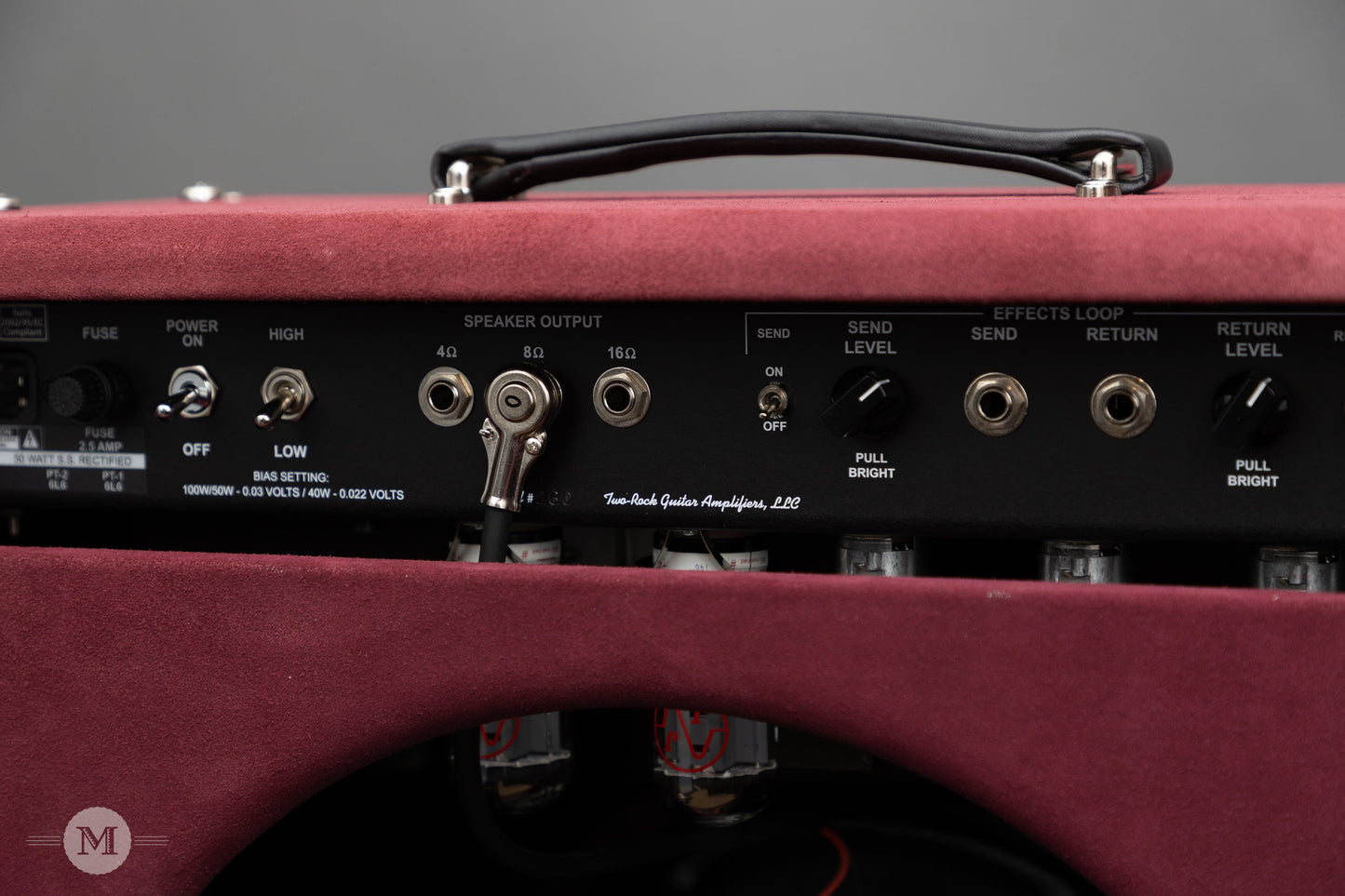 Two-Rock Amplifiers - TS1 50 Watt 1x12 Combo - Black Chassis - Burgundy Suede - Sparkle Matrix Grill