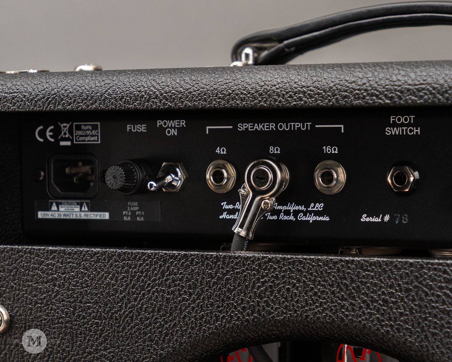Two-Rock Amplifiers - Studio Overdrive (Black Chassis) 1x12 Combo - Black Bronco w/ Large Check Cloth