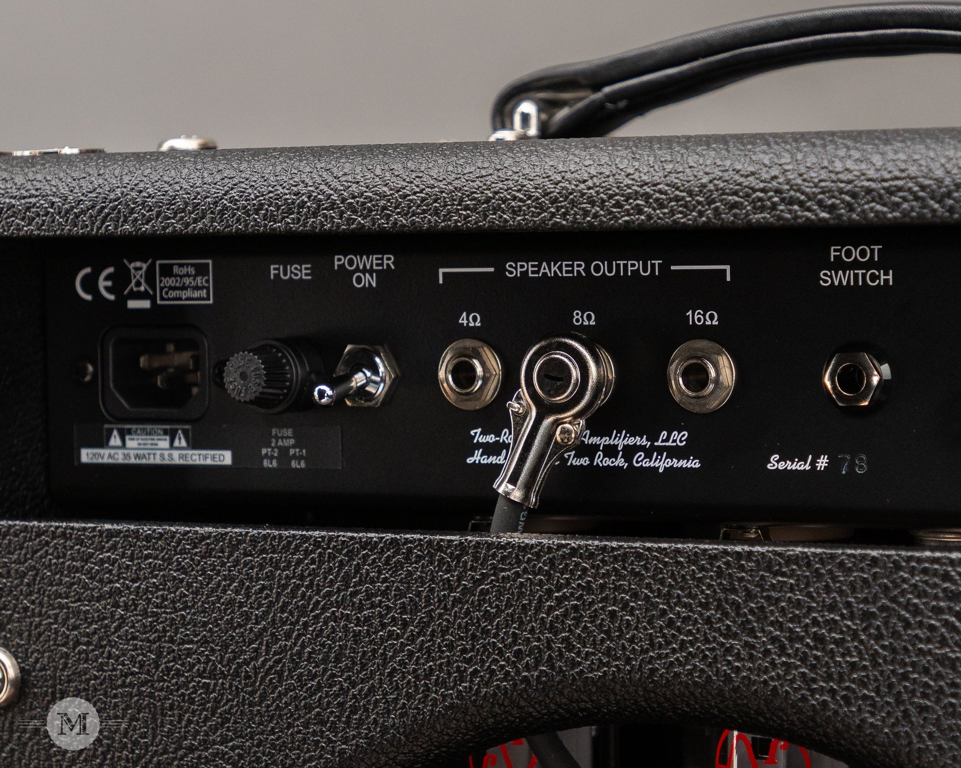 Two-Rock Amplifiers - Studio Overdrive (Black Chassis) 1x12 Combo - Black Bronco w/ Large Check Cloth