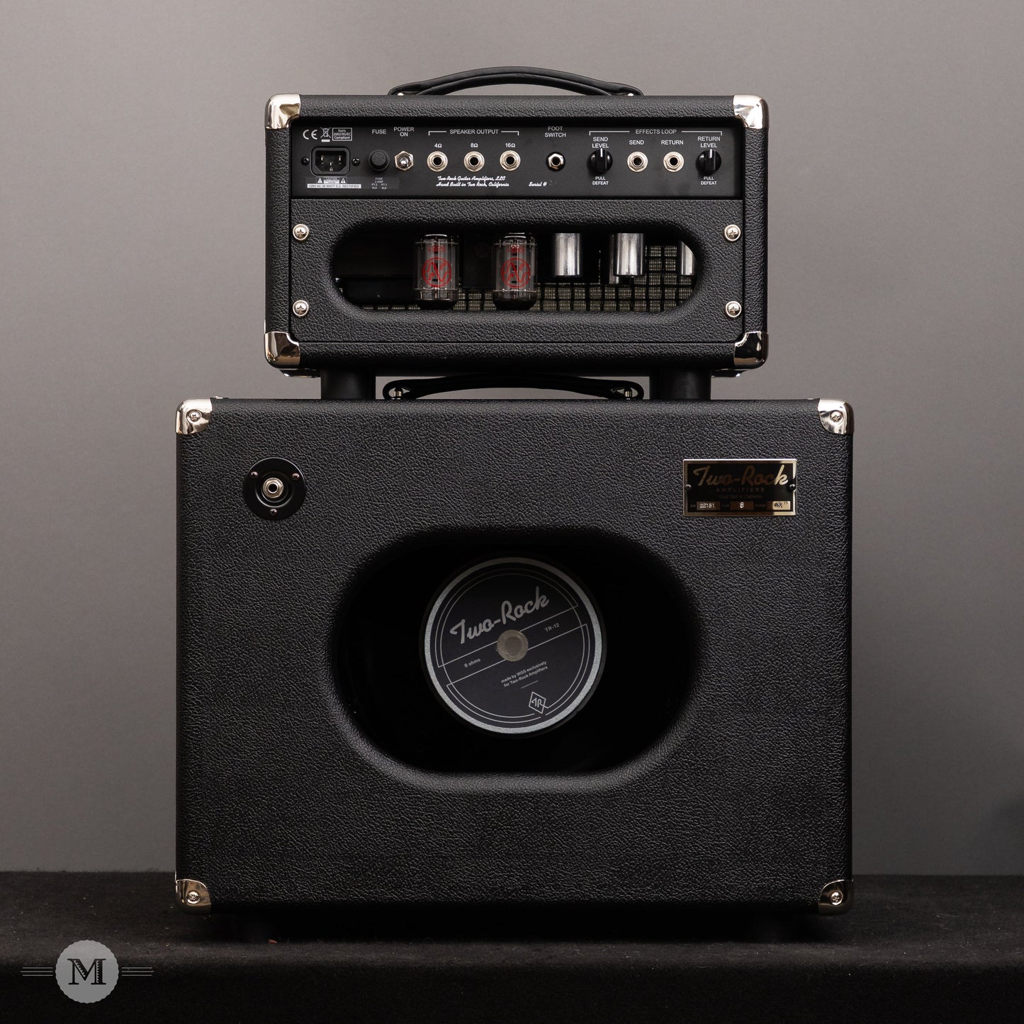 Two-Rock Amplifiers - Studio Overdrive Head (Black Chassis) and 1x12 Cab - Black Bronco w/ Large Check Cloth