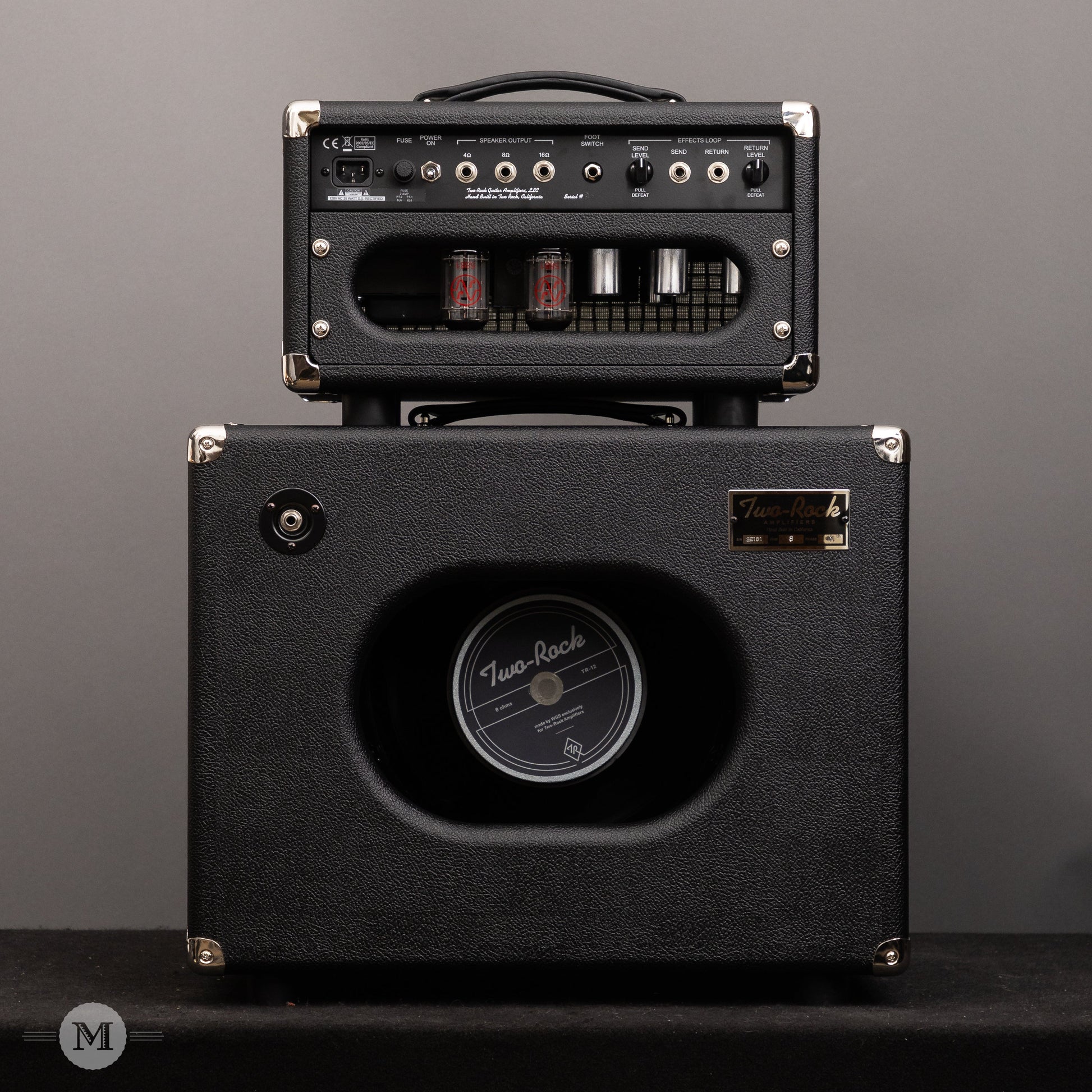 Two-Rock Amplifiers - Studio Overdrive Head (Black Chassis) and 1x12 Cab - Black Bronco w/ Large Check Cloth