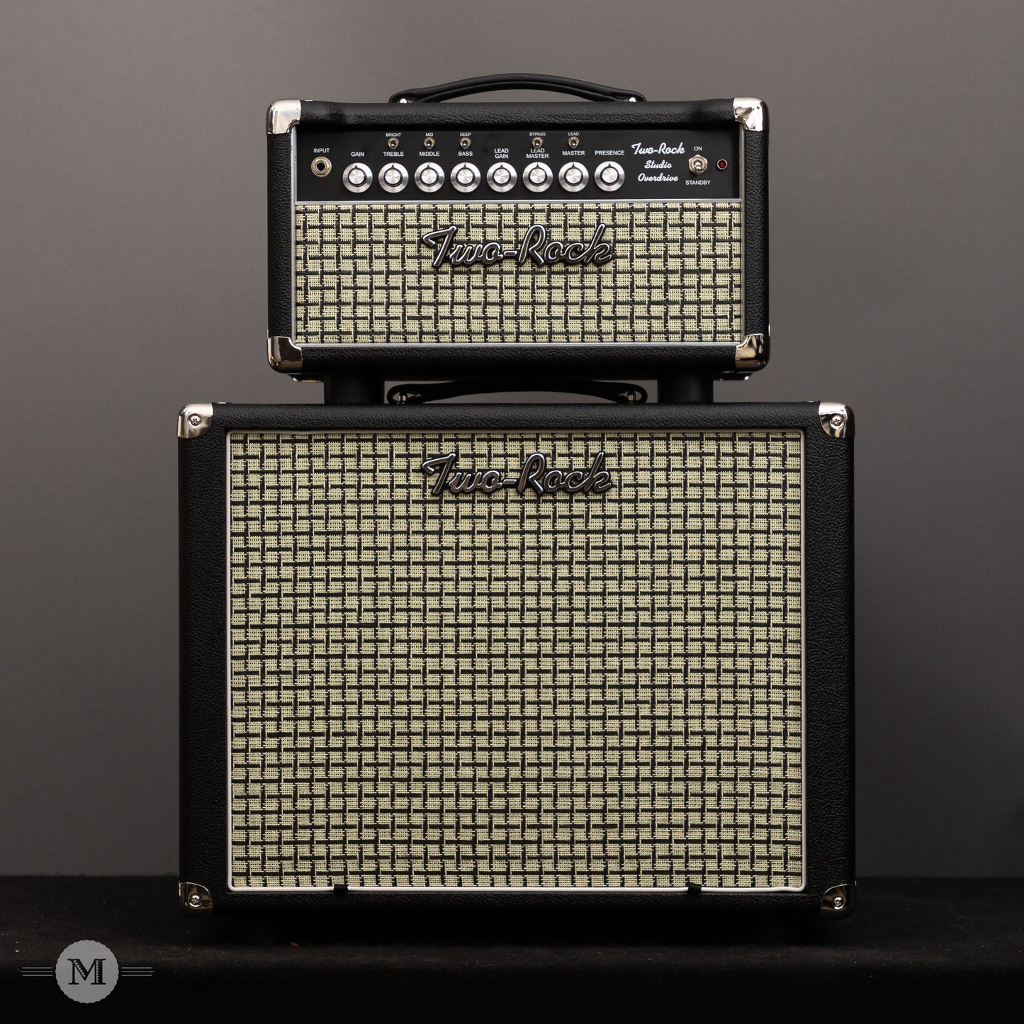 Two-Rock Amplifiers - Studio Overdrive Head (Black Chassis) and 1x12 Cab - Black Bronco w/ Large Check Cloth