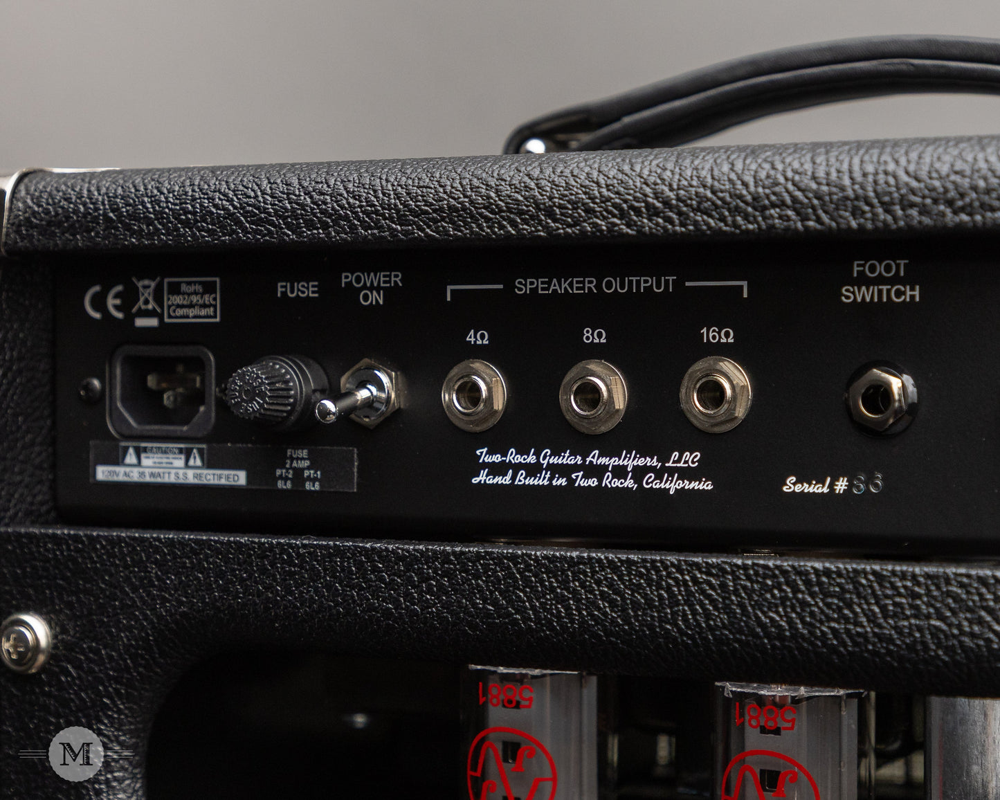 Two-Rock Amplifiers - Studio Overdrive Head (Black Chassis) and 1x12 Cab - Black Bronco w/ Large Check Cloth