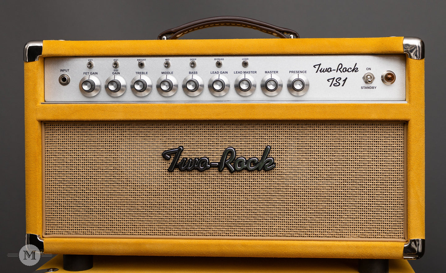 Two-Rock Amplifiers - TS1 100/50 Watt Head w/ Matching 2x12 Cab- Silver Anodize - Gold Suede - Cane Cloth