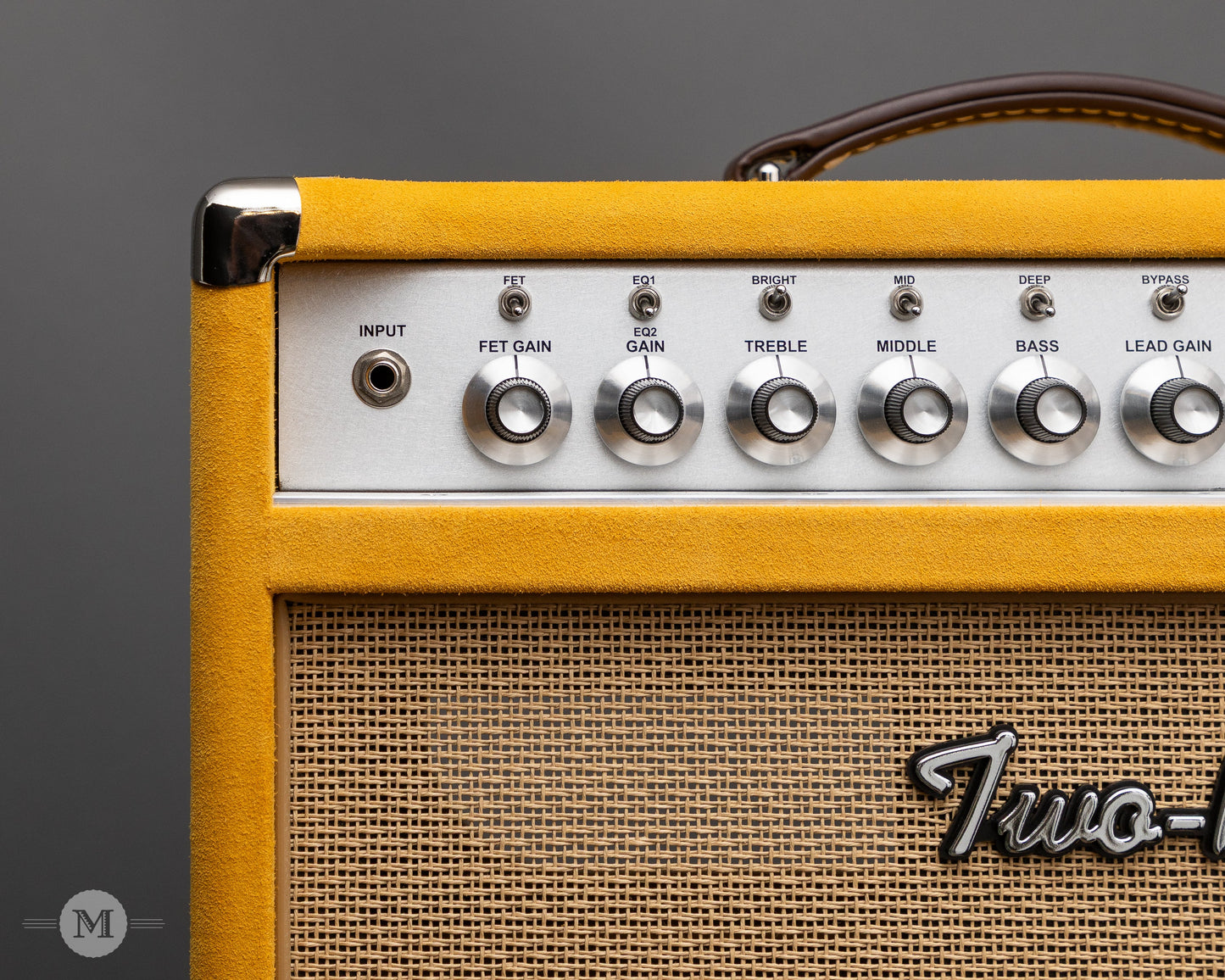 Two-Rock Amplifiers - TS1 100/50 Watt Head w/ Matching 2x12 Cab- Silver Anodize - Gold Suede - Cane Cloth