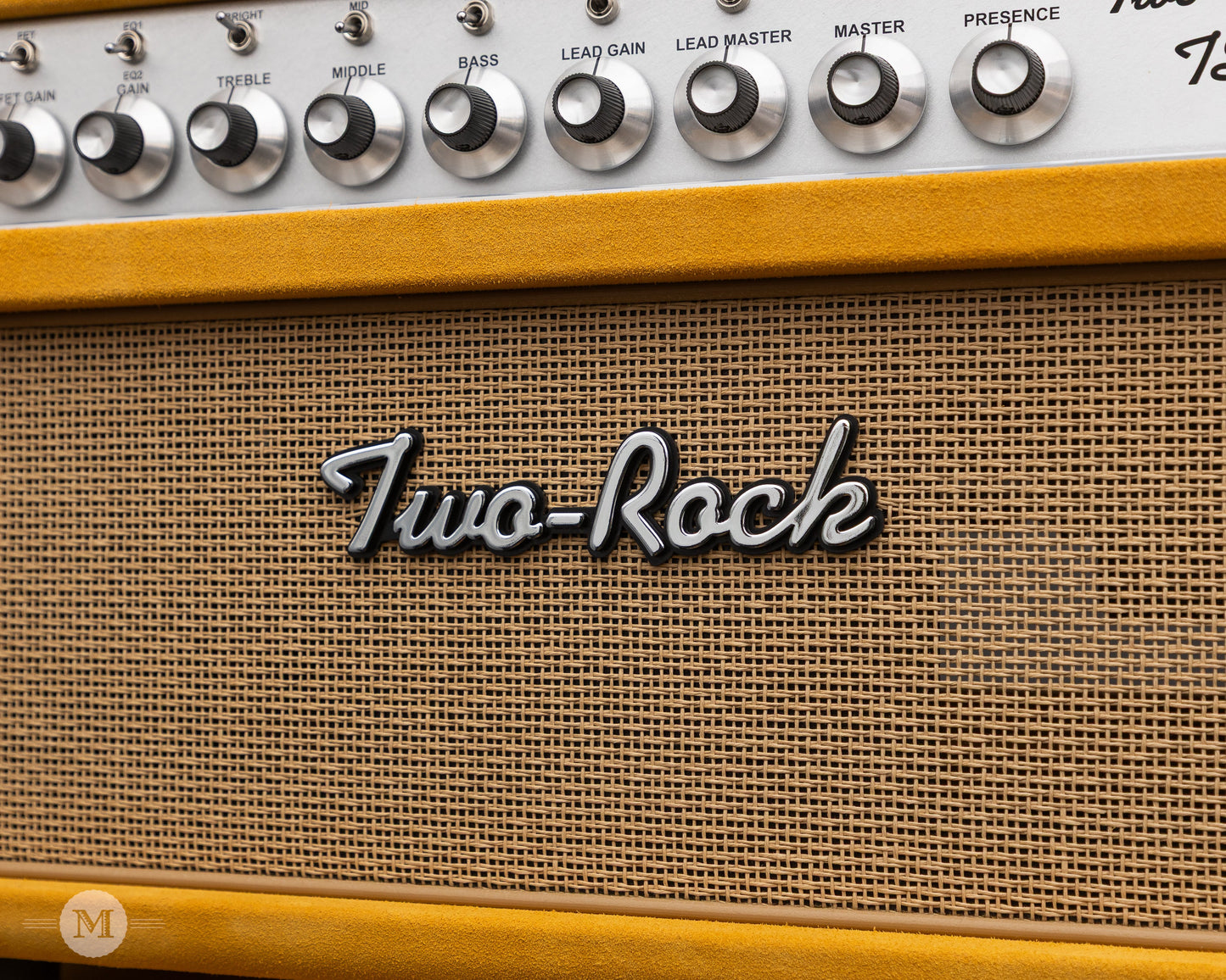 Two-Rock Amplifiers - TS1 100/50 Watt Head w/ Matching 2x12 Cab- Silver Anodize - Gold Suede - Cane Cloth