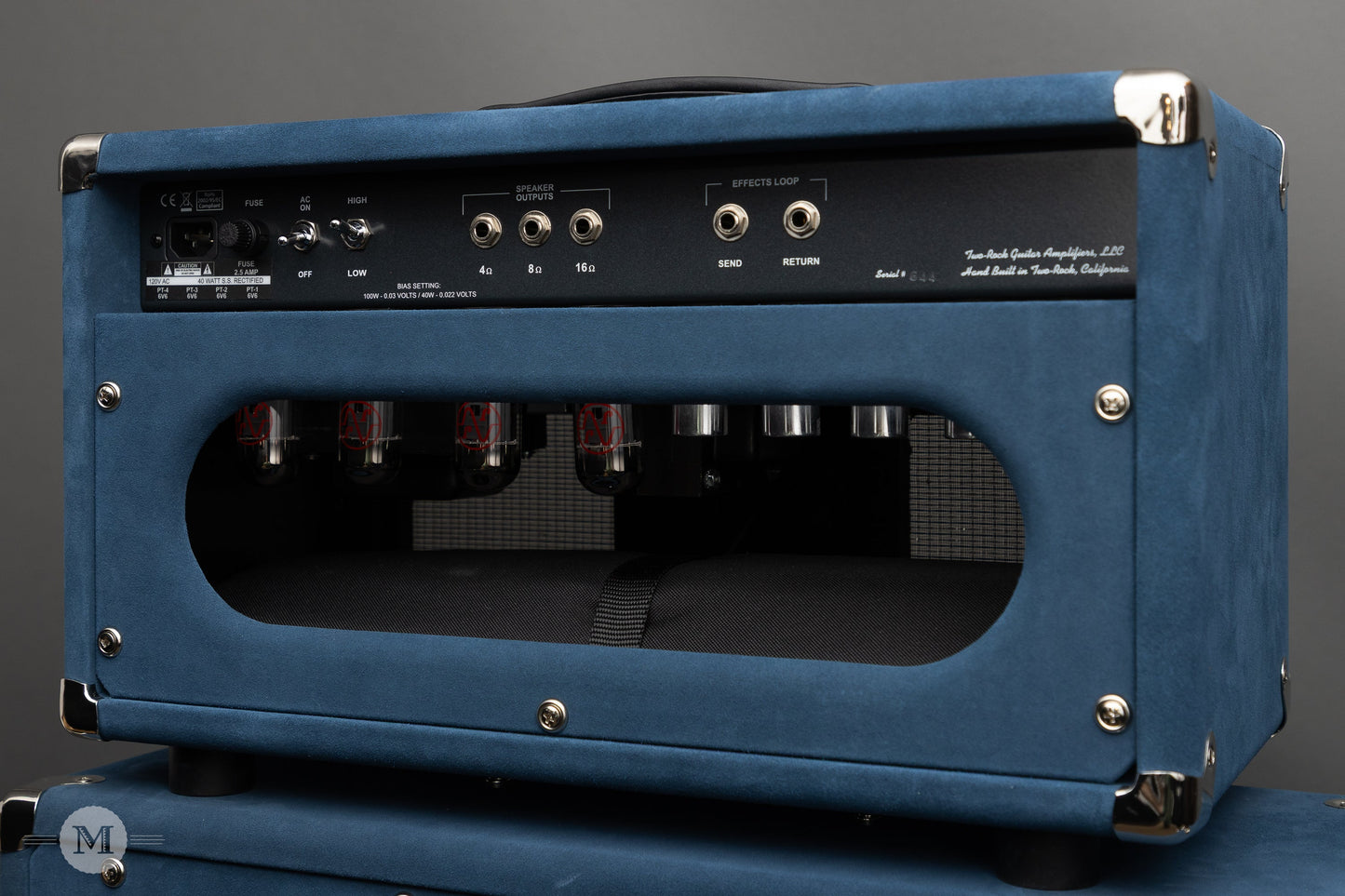 Two-Rock Amplifiers - Traditional Clean 40w Head w/ Matching 3x10 Cab - Black Chassis - Denim Suede w/ Vintage Silver Cloth