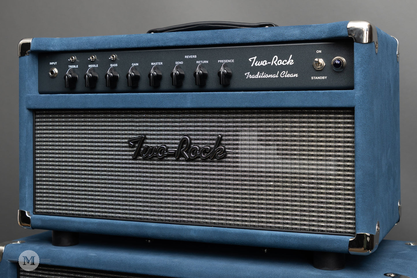 Two-Rock Amplifiers - Traditional Clean 40w Head w/ Matching 3x10 Cab - Black Chassis - Denim Suede w/ Vintage Silver Cloth