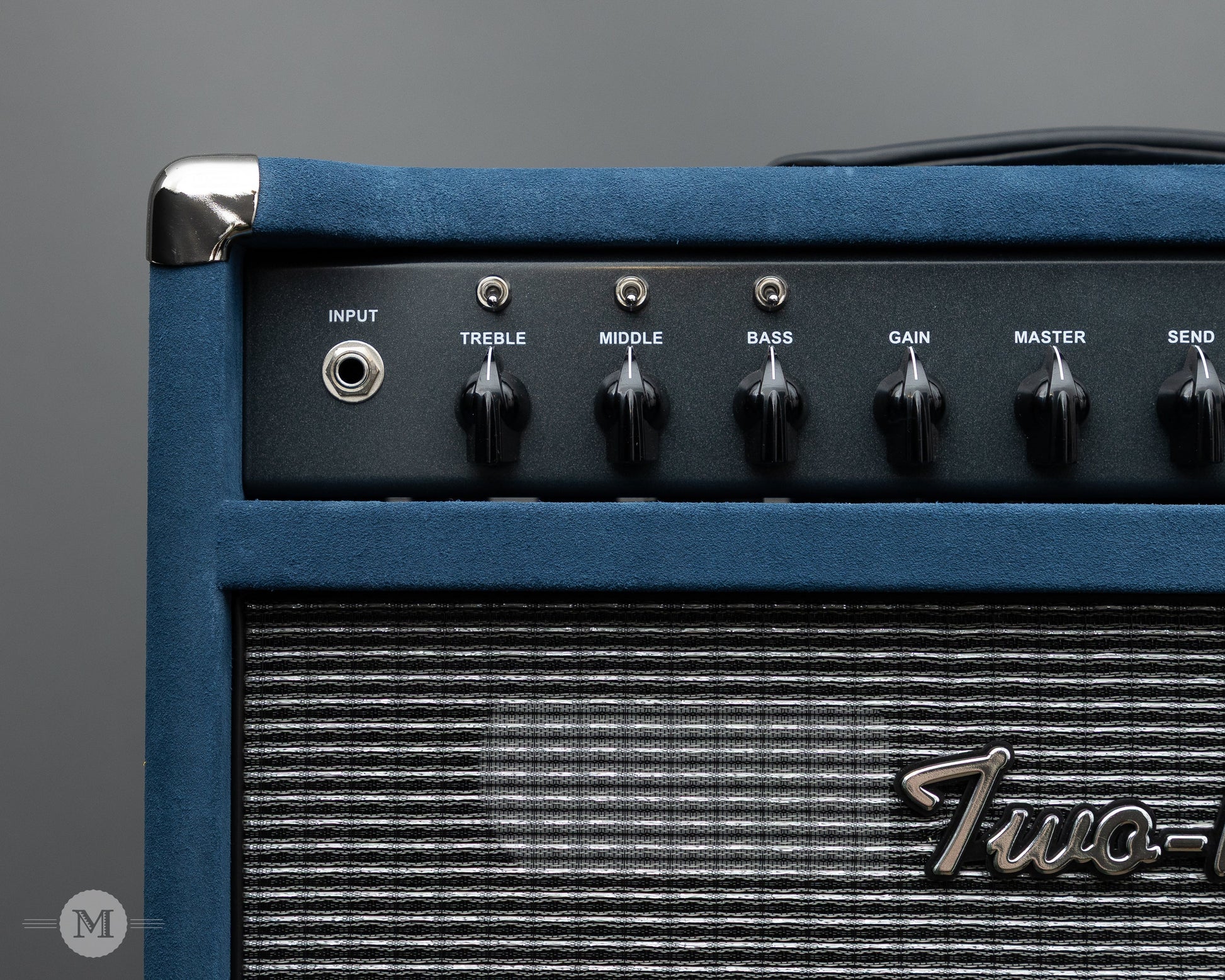 Two-Rock Amplifiers - Traditional Clean 40w Head w/ Matching 3x10 Cab - Black Chassis - Denim Suede w/ Vintage Silver Cloth