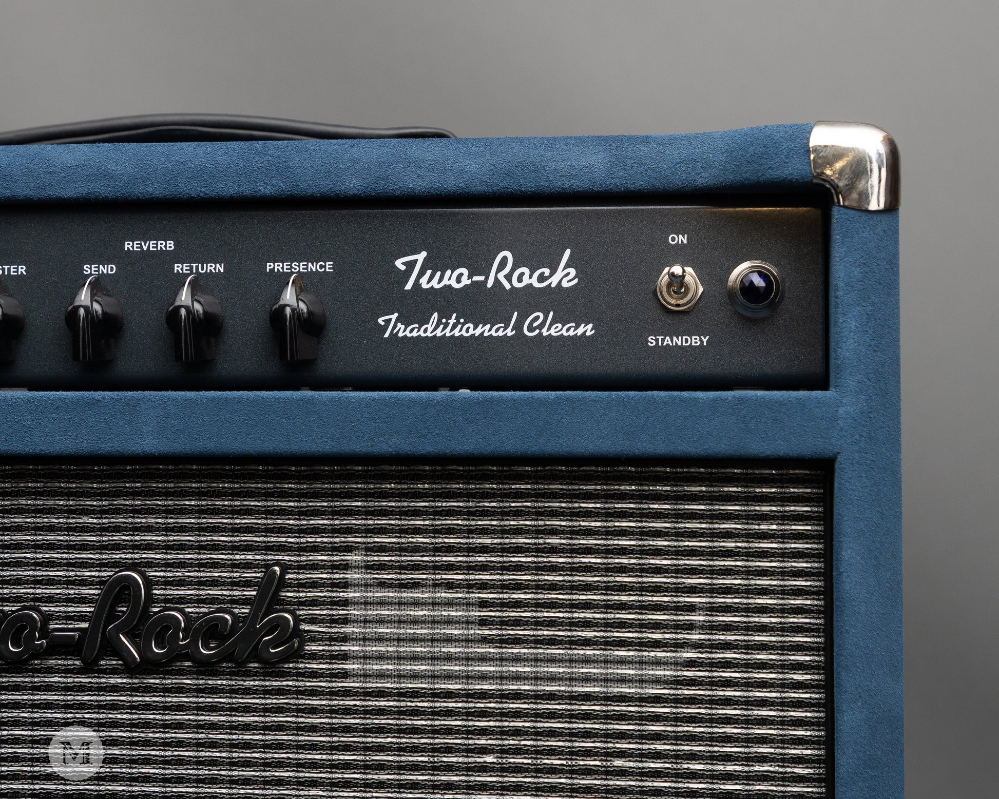 Two-Rock Amplifiers - Traditional Clean 40w Head w/ Matching 3x10 Cab - Black Chassis - Denim Suede w/ Vintage Silver Cloth