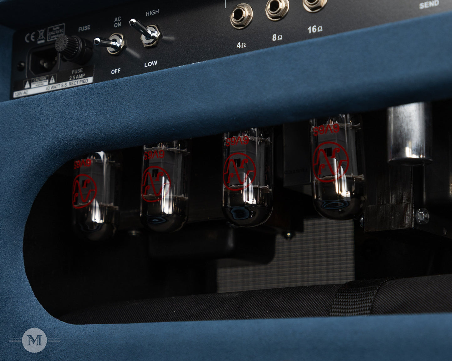 Two-Rock Amplifiers - Traditional Clean 40w Head w/ Matching 3x10 Cab - Black Chassis - Denim Suede w/ Vintage Silver Cloth