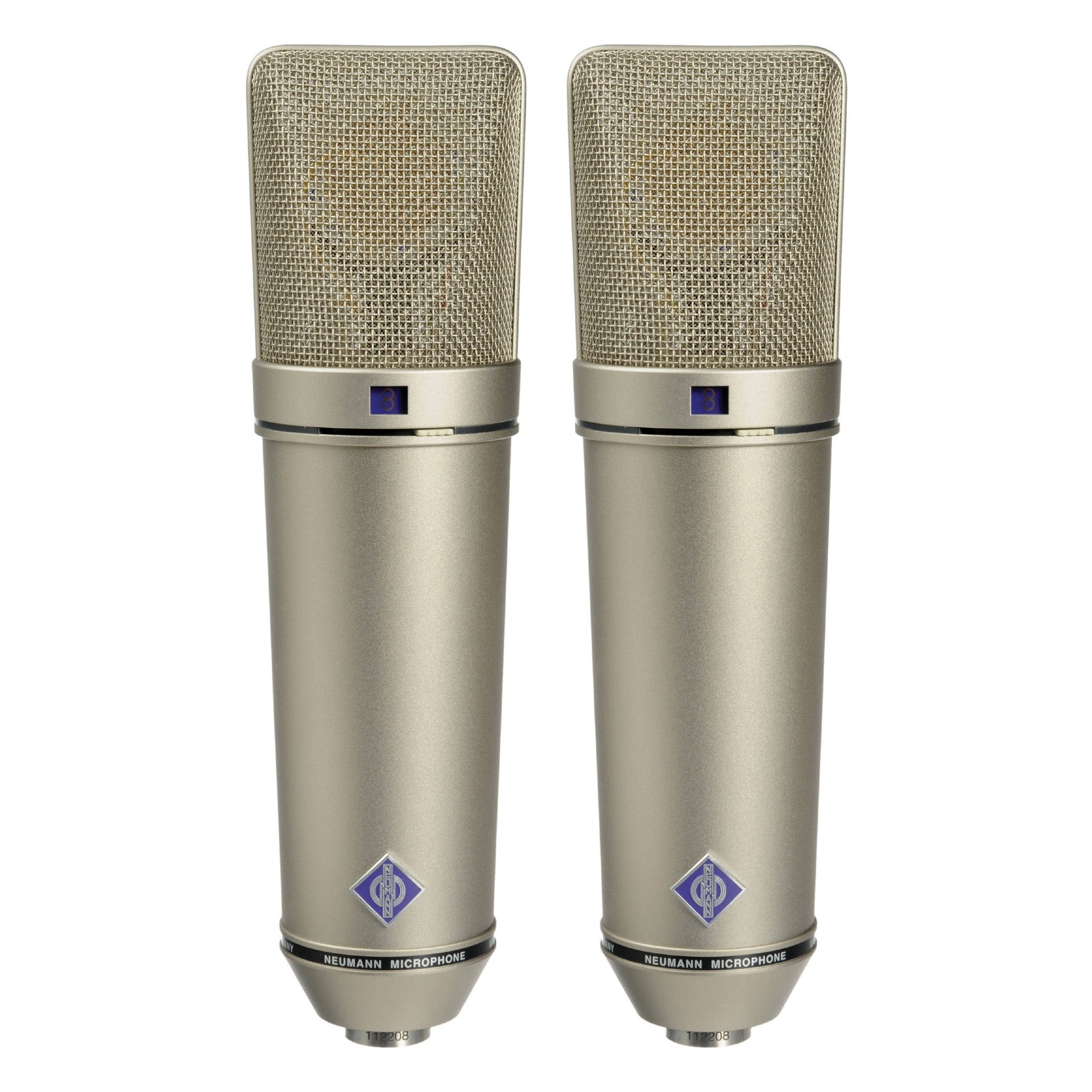 Neumann U 87 Ai Condenser Microphone Set Z Matched Pair Stereo Set, Nickel