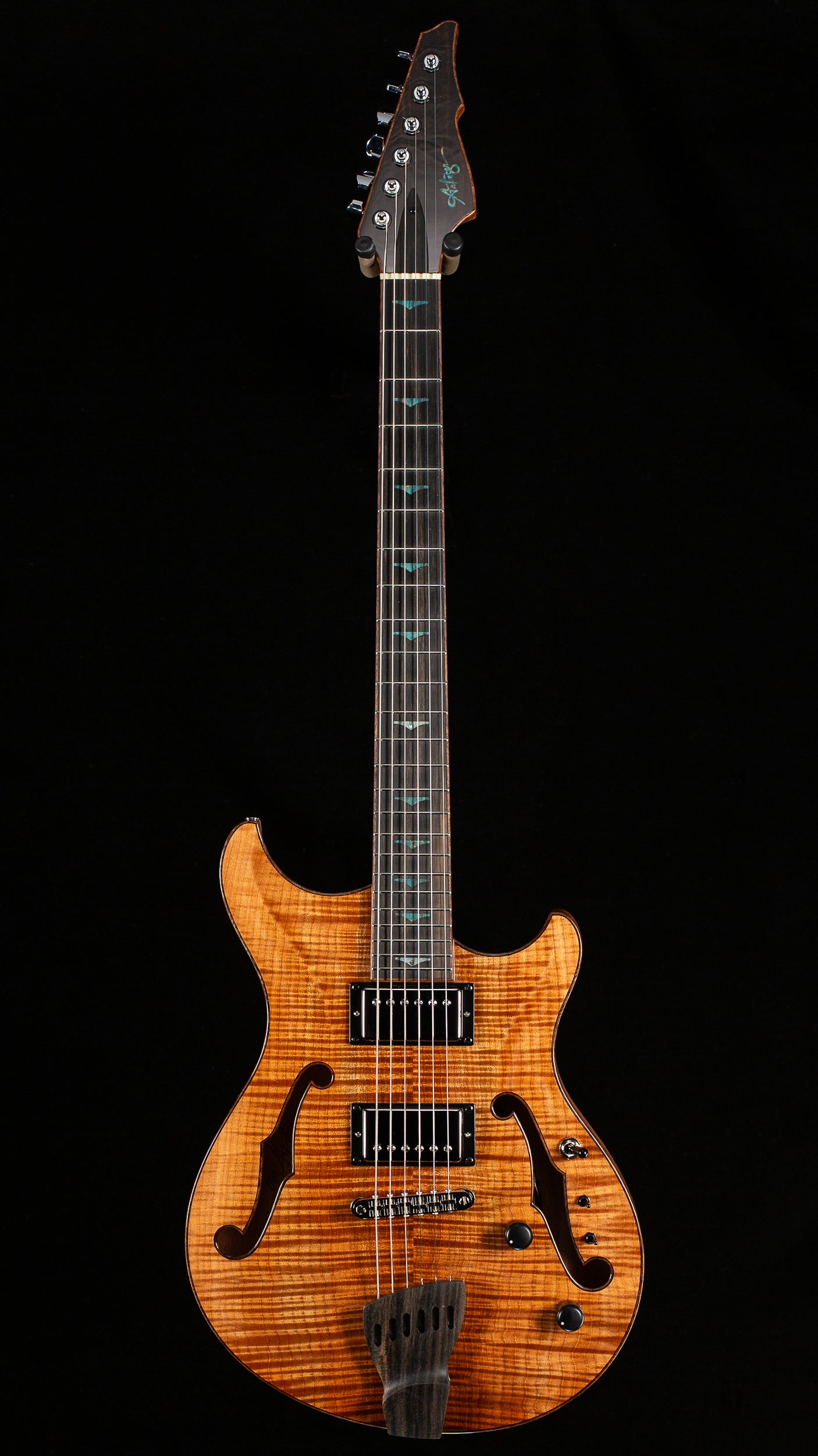 Artinger Sidewinder Hollowbody Torrified Flame Maple Top (K26)